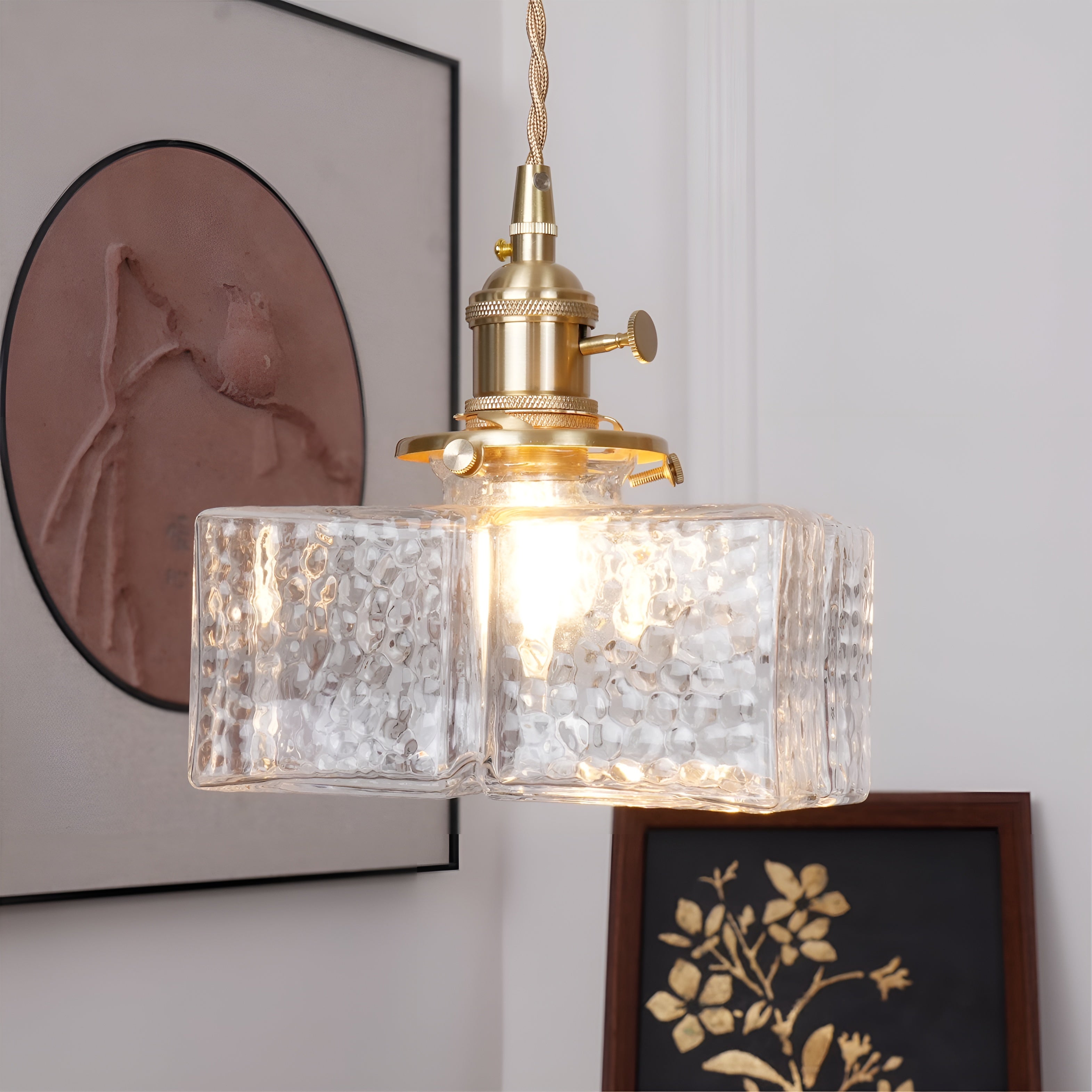 Glowrelic – Glass Pendant Lamp for Dining Table Vintage Clear Light