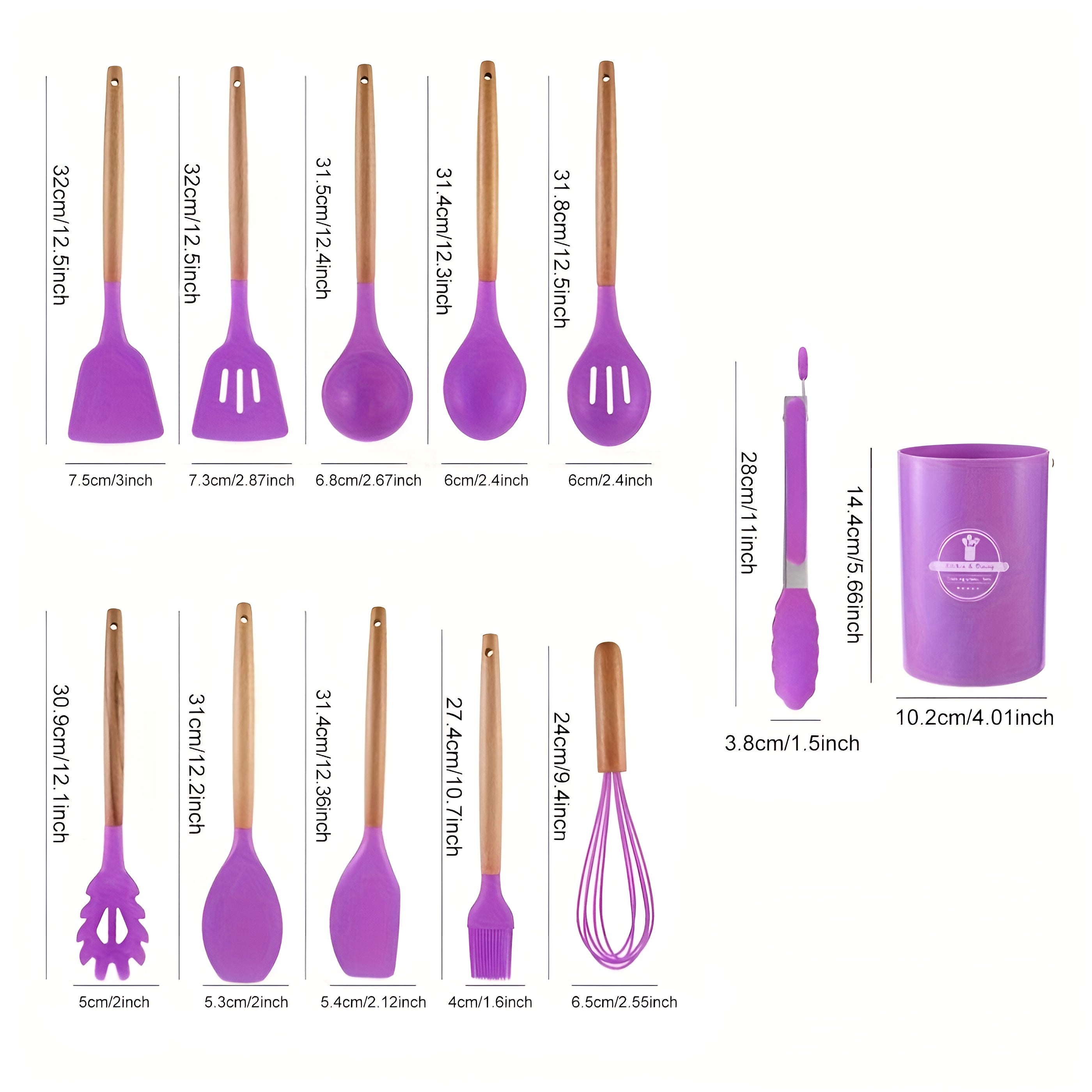 ChefNest — Premium 12-Piece Silicone & Wood Kitchen Utensil Set