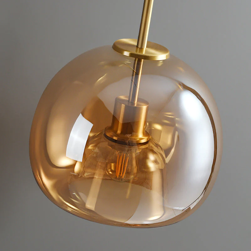 VintaGlow – Retro Copper Glass Ceiling Light with Modern Vintage Metal Fixture