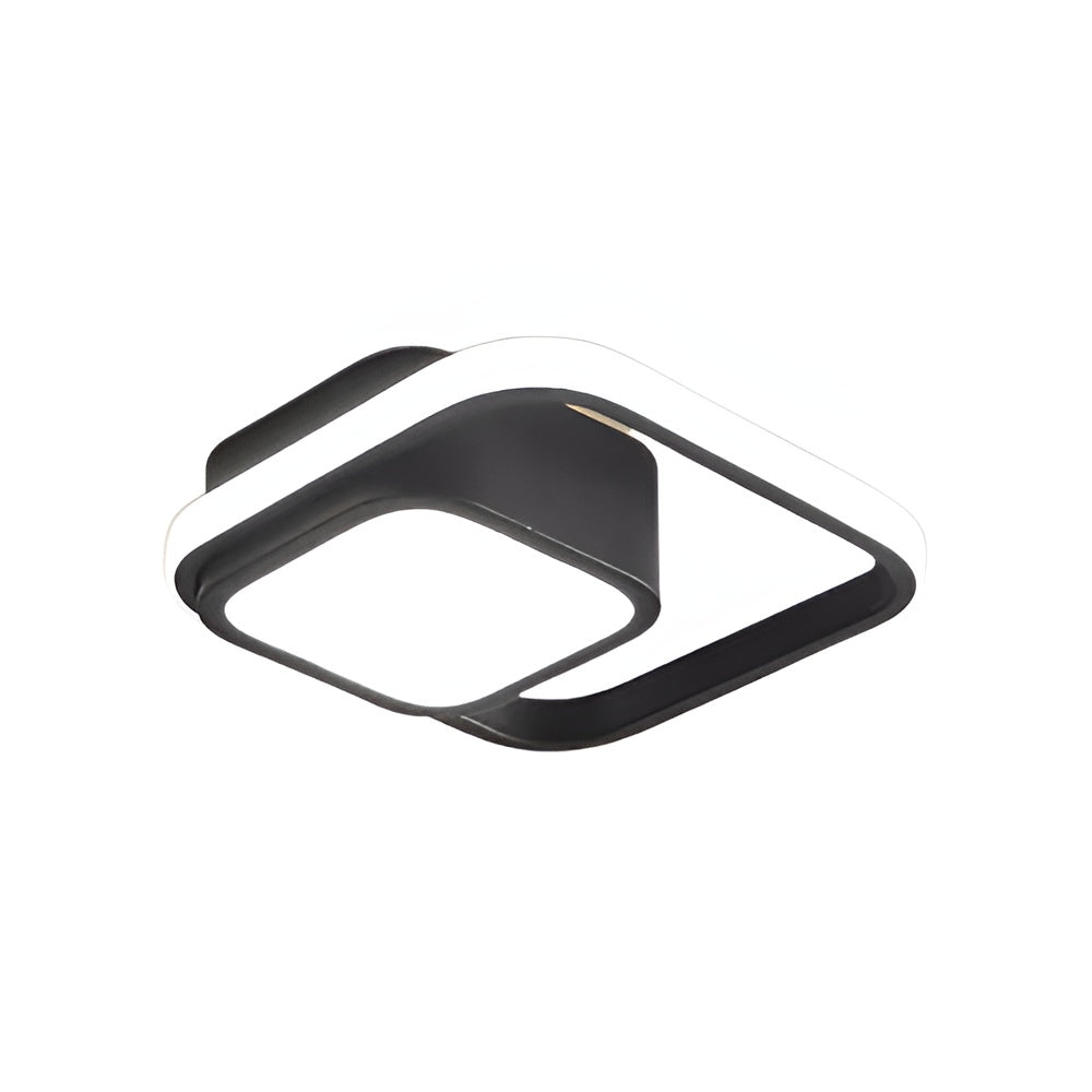 Glowline – Flush mount LED ceiling light in sleek iron design for bedroom, hallway & kitchen (energy-efficient)