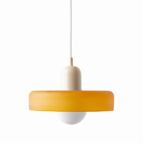 Radiant Bloom – Bauhaus Inspired Stained Glass Pendant Light