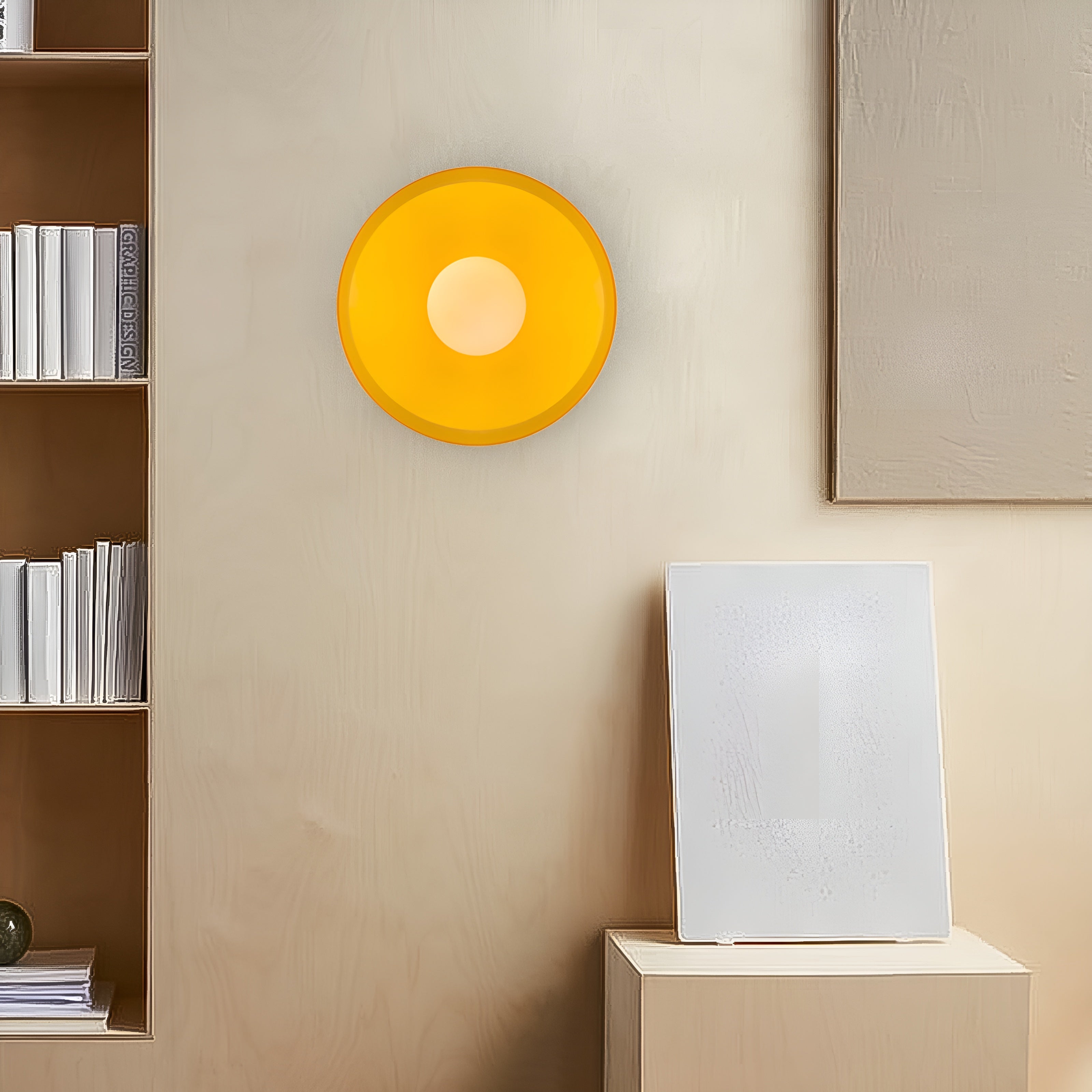 LumiRound — Modern Round Flush Mount Ceiling Light Frosted Glass Kitchen Lamp