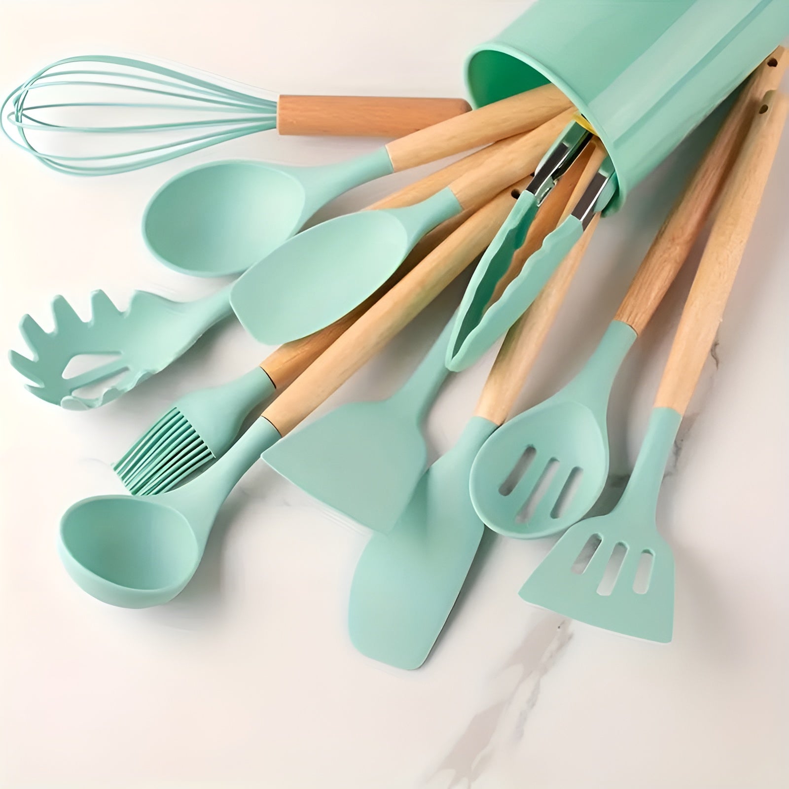 ChefNest — Premium 12-Piece Silicone & Wood Kitchen Utensil Set