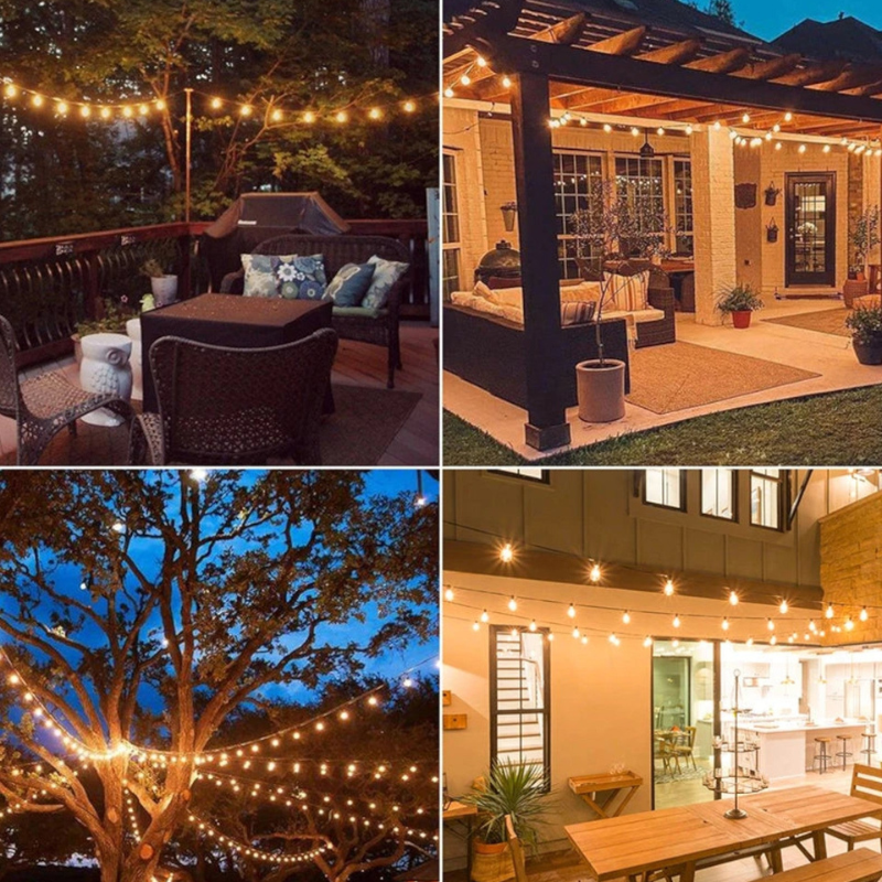 Glowtrail – Waterproof outdoor LED string lights for garden, patio & balcony | Warm white, connectable up to 150m