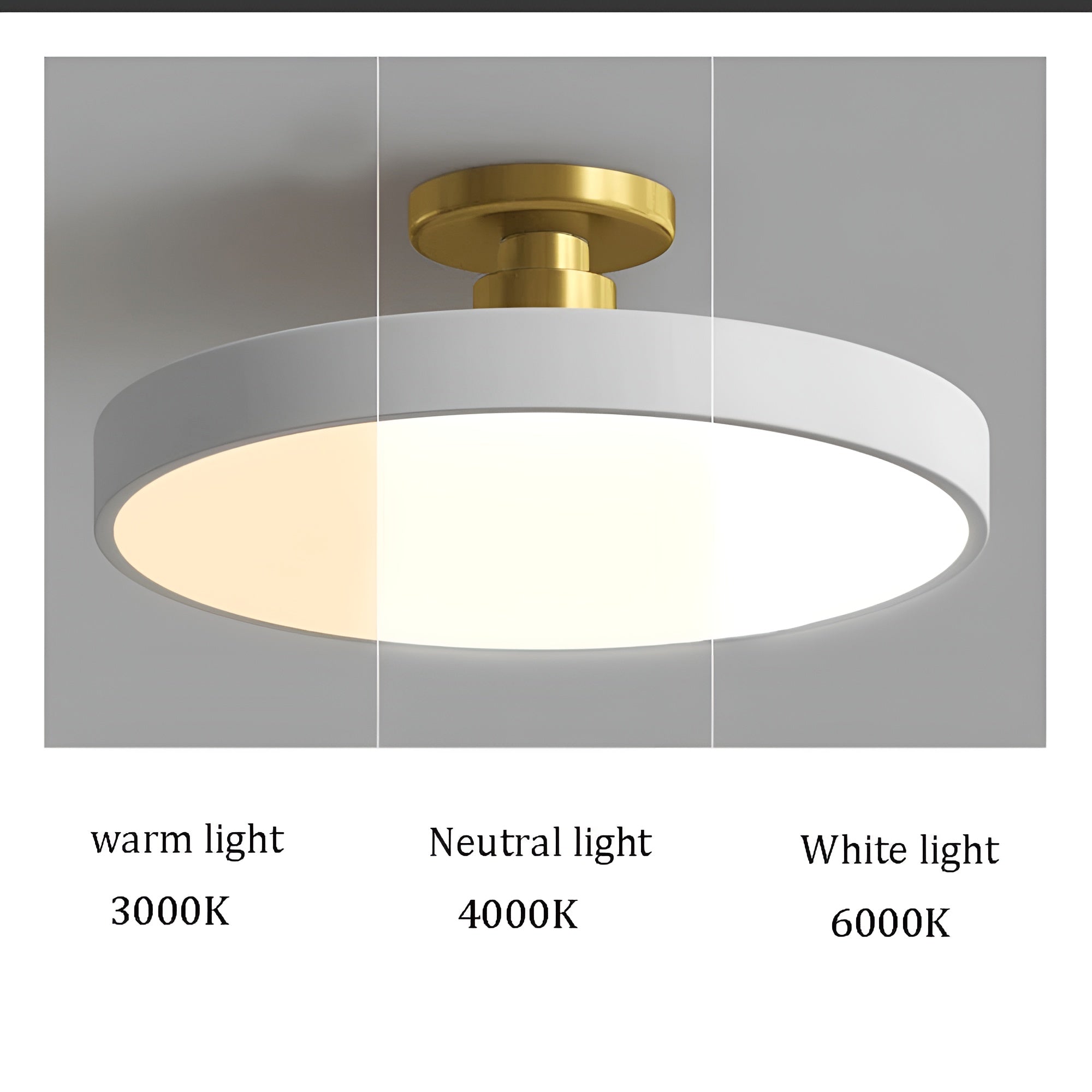 LumoCirque – Circular LED Semi Flush Mount Ceiling Light, Minimalist Fixture