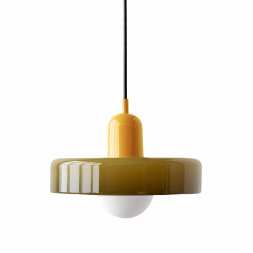 Radiant Bloom – Bauhaus Inspired Stained Glass Pendant Light