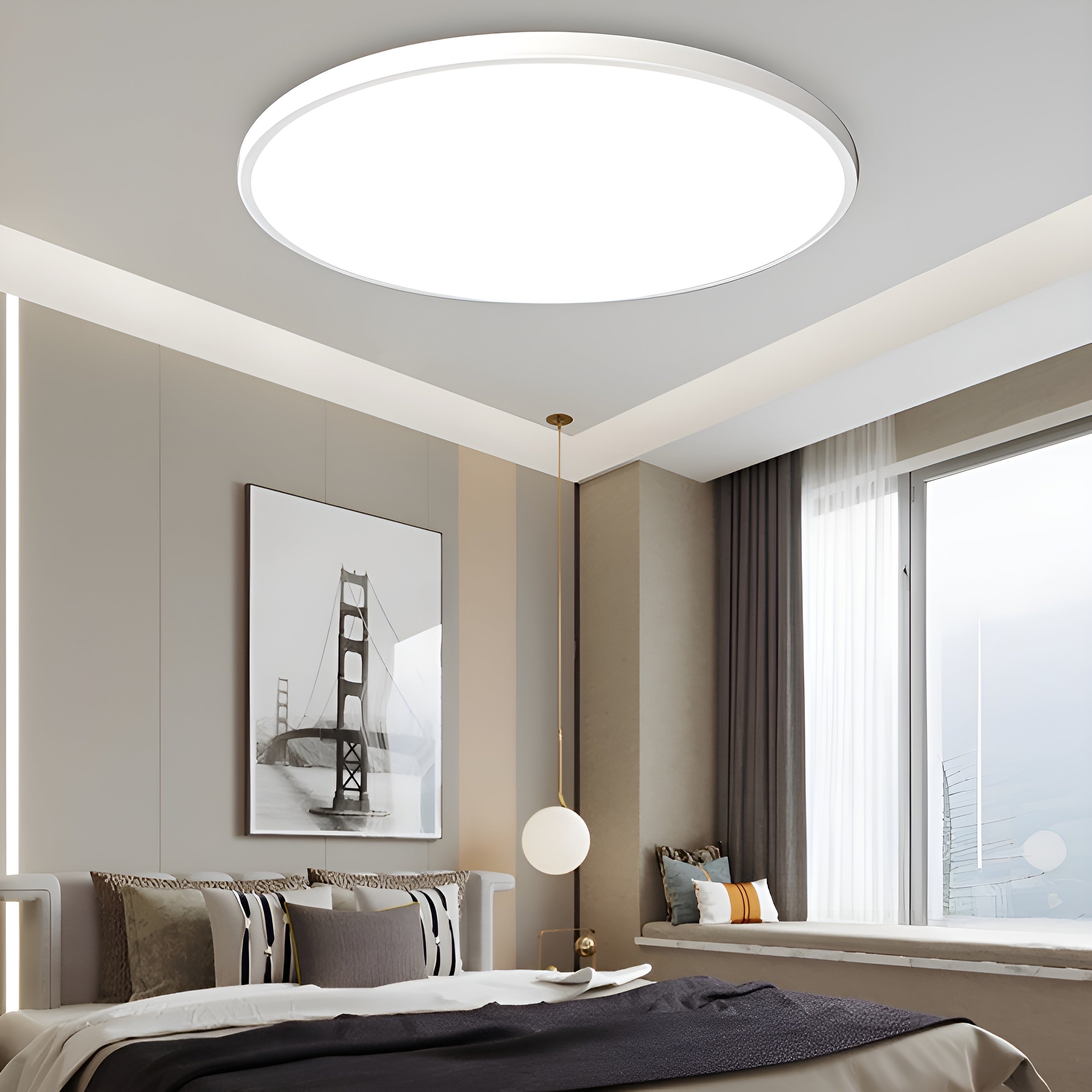 AuriLite – Minimalist Round LED Ceiling Light - Modern Energy-Saving Home Lighting