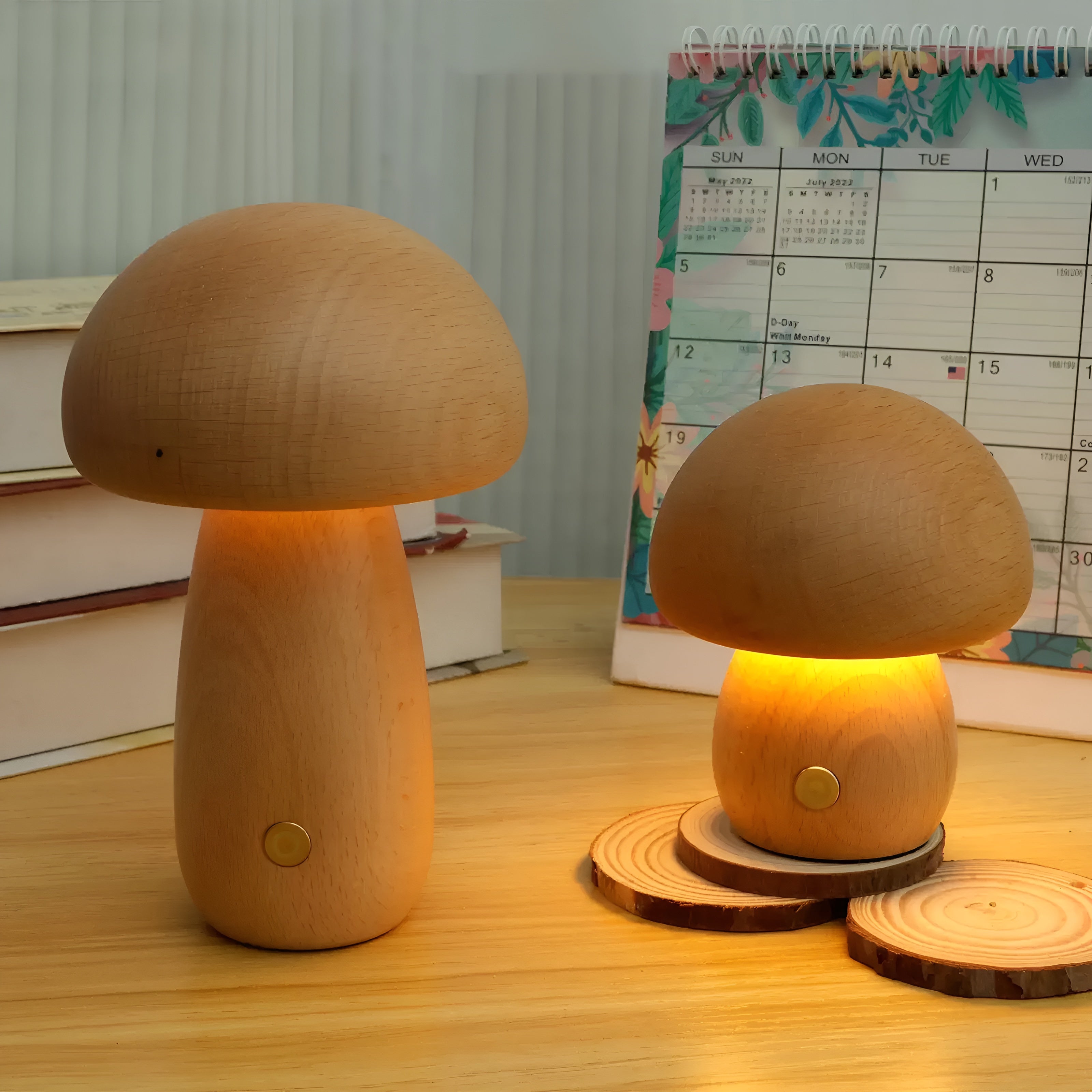 PortoLume – Nature Inspired Wooden Night Lamp with Adjustable LED Light