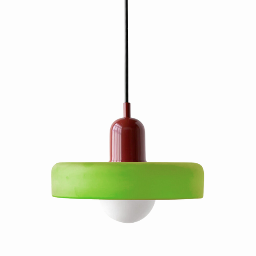 Radiant Bloom – Bauhaus Inspired Stained Glass Pendant Light