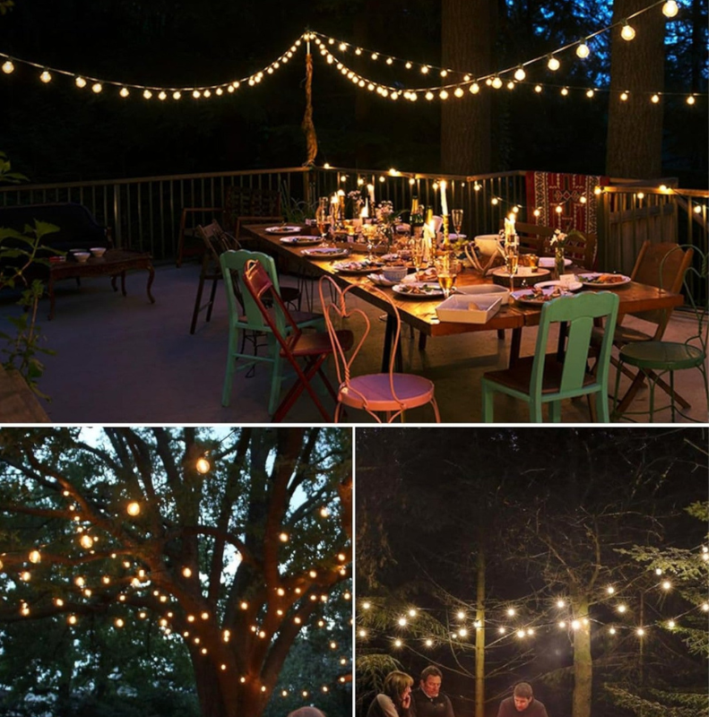 Glowtrail – Waterproof outdoor LED string lights for garden, patio & balcony | Warm white, connectable up to 150m