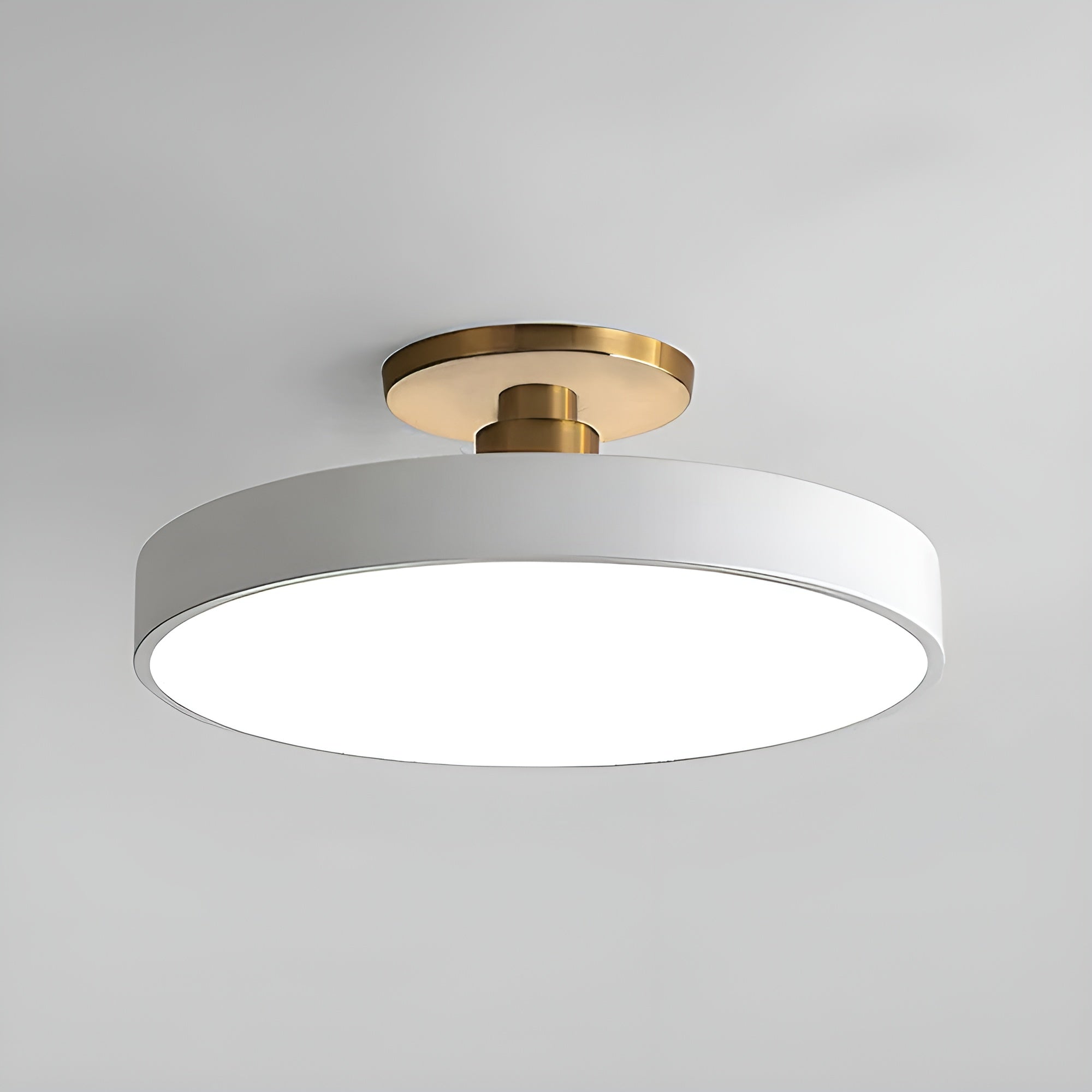 LumoCirque – Circular LED Semi Flush Mount Ceiling Light, Minimalist Fixture