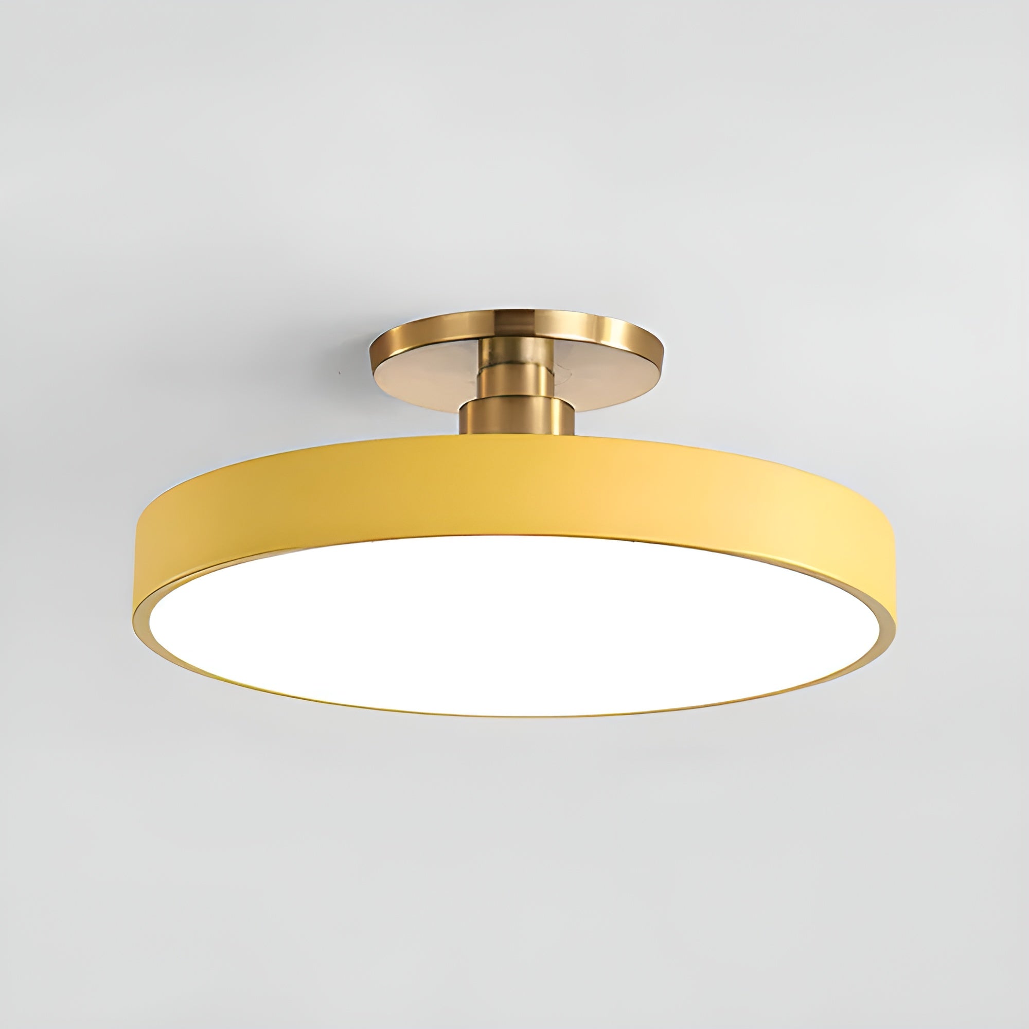 LumoCirque – Circular LED Semi Flush Mount Ceiling Light, Minimalist Fixture