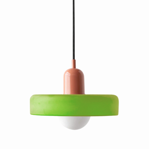 Radiant Bloom – Bauhaus Inspired Stained Glass Pendant Light