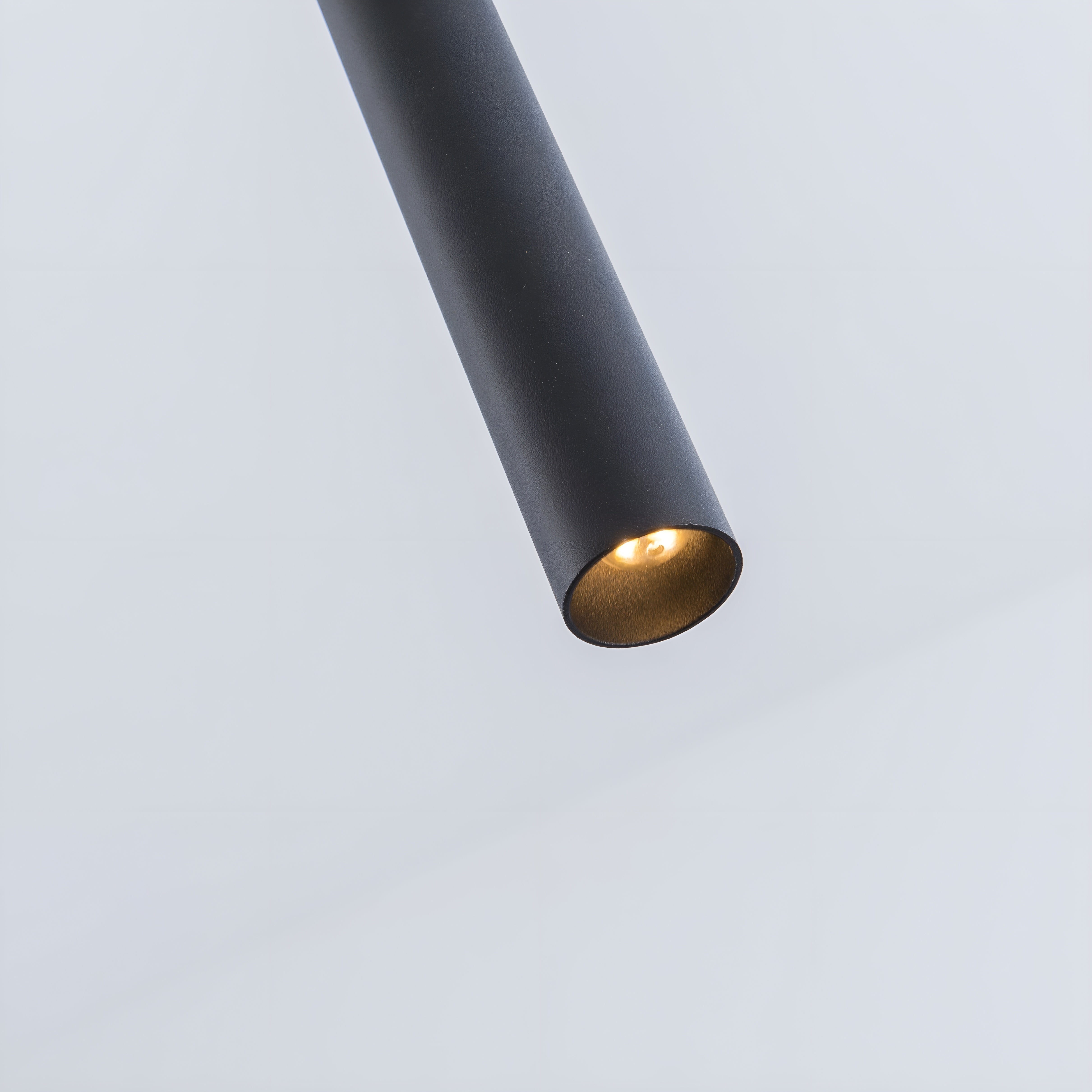 Lumeva – Argentia Single Tube Pendant Light Matte Black Modern Ceiling Lamp
