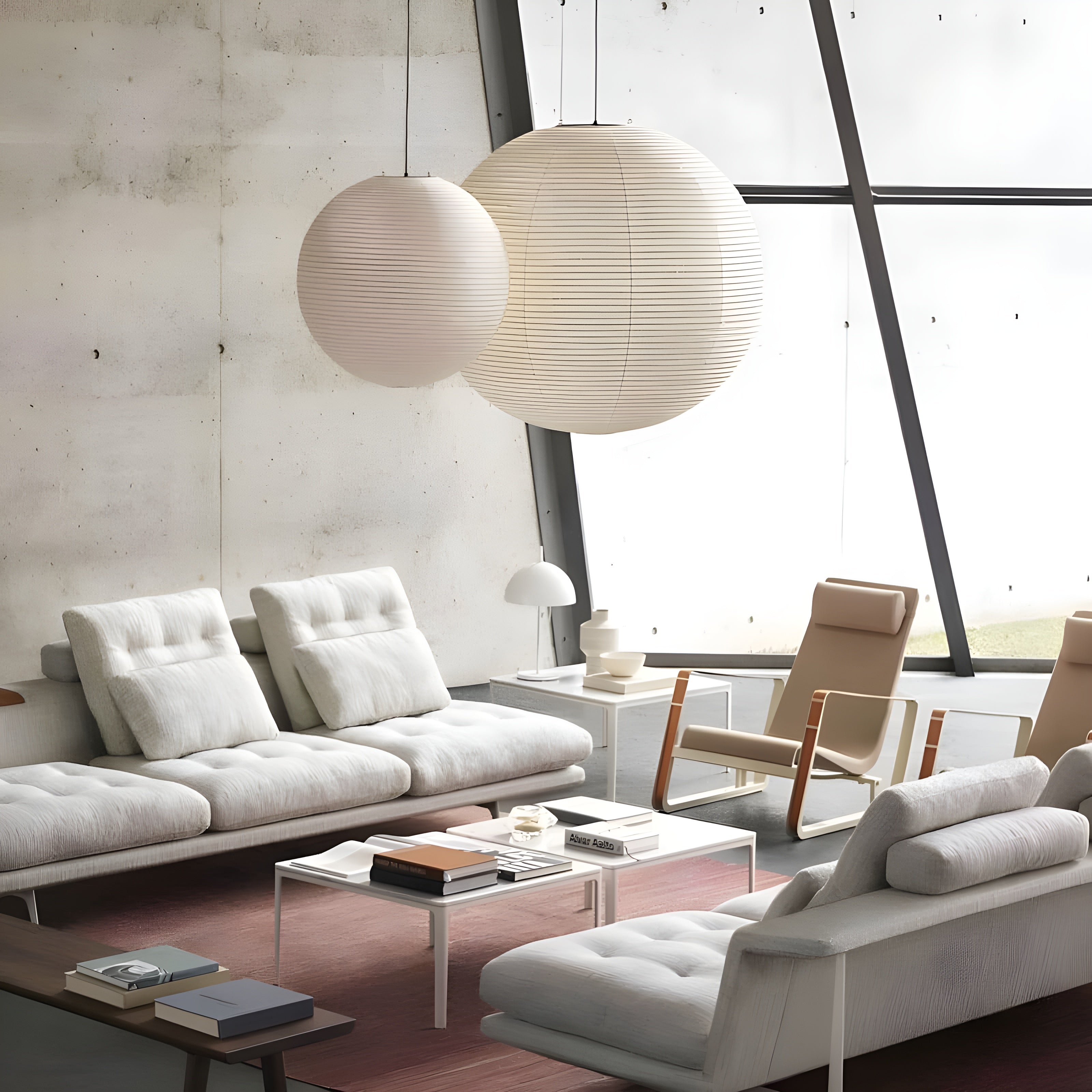 LumiSphere – Spherical Pendant Light Soft Minimal Ceiling Lamp