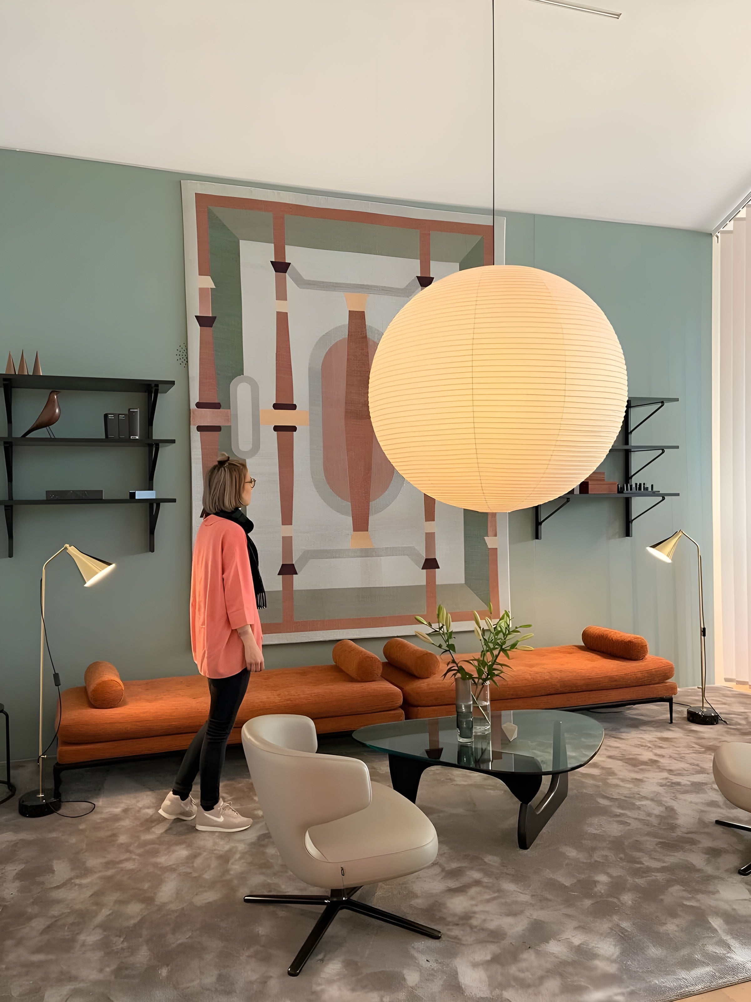 LumiSphere – Spherical Pendant Light Soft Minimal Ceiling Lamp