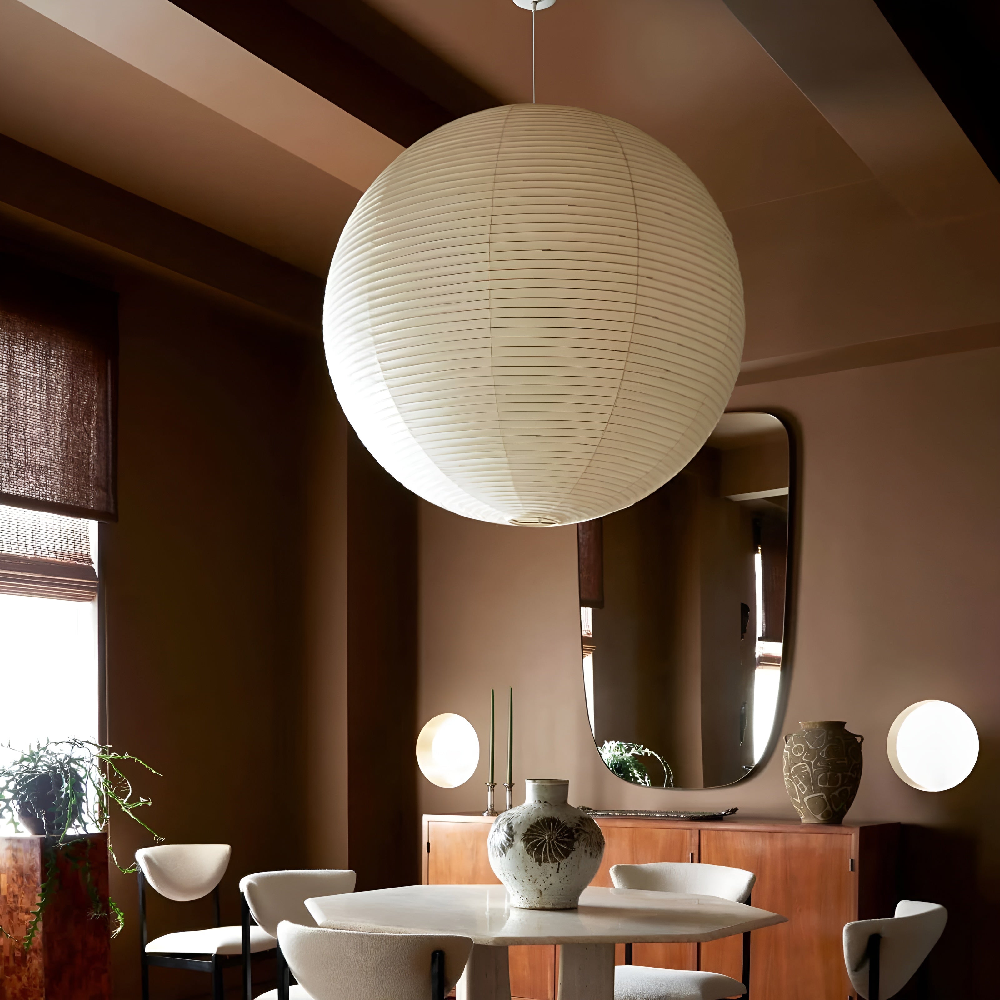 LumiSphere – Spherical Pendant Light Soft Minimal Ceiling Lamp