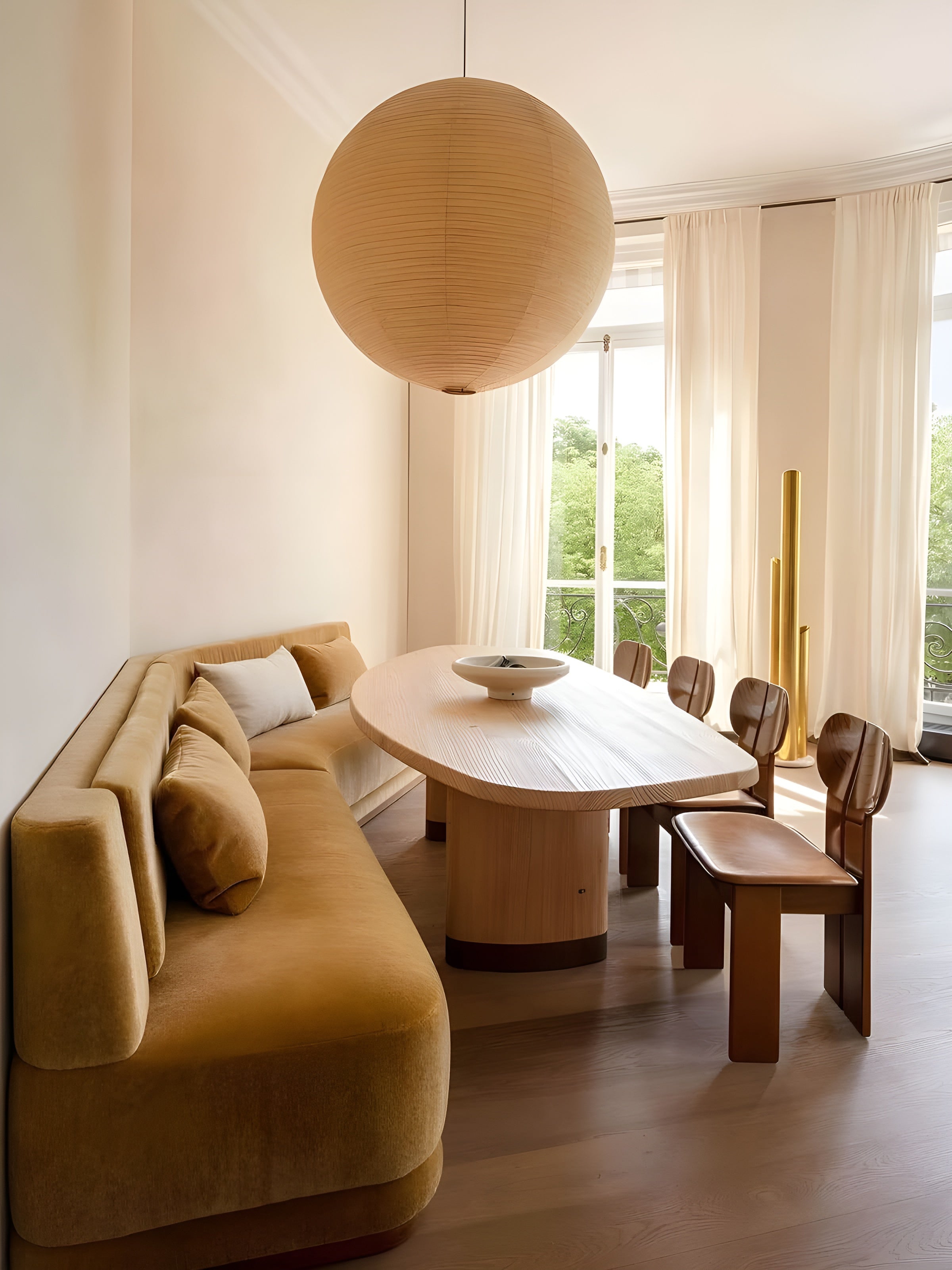 LumiSphere – Spherical Pendant Light Soft Minimal Ceiling Lamp
