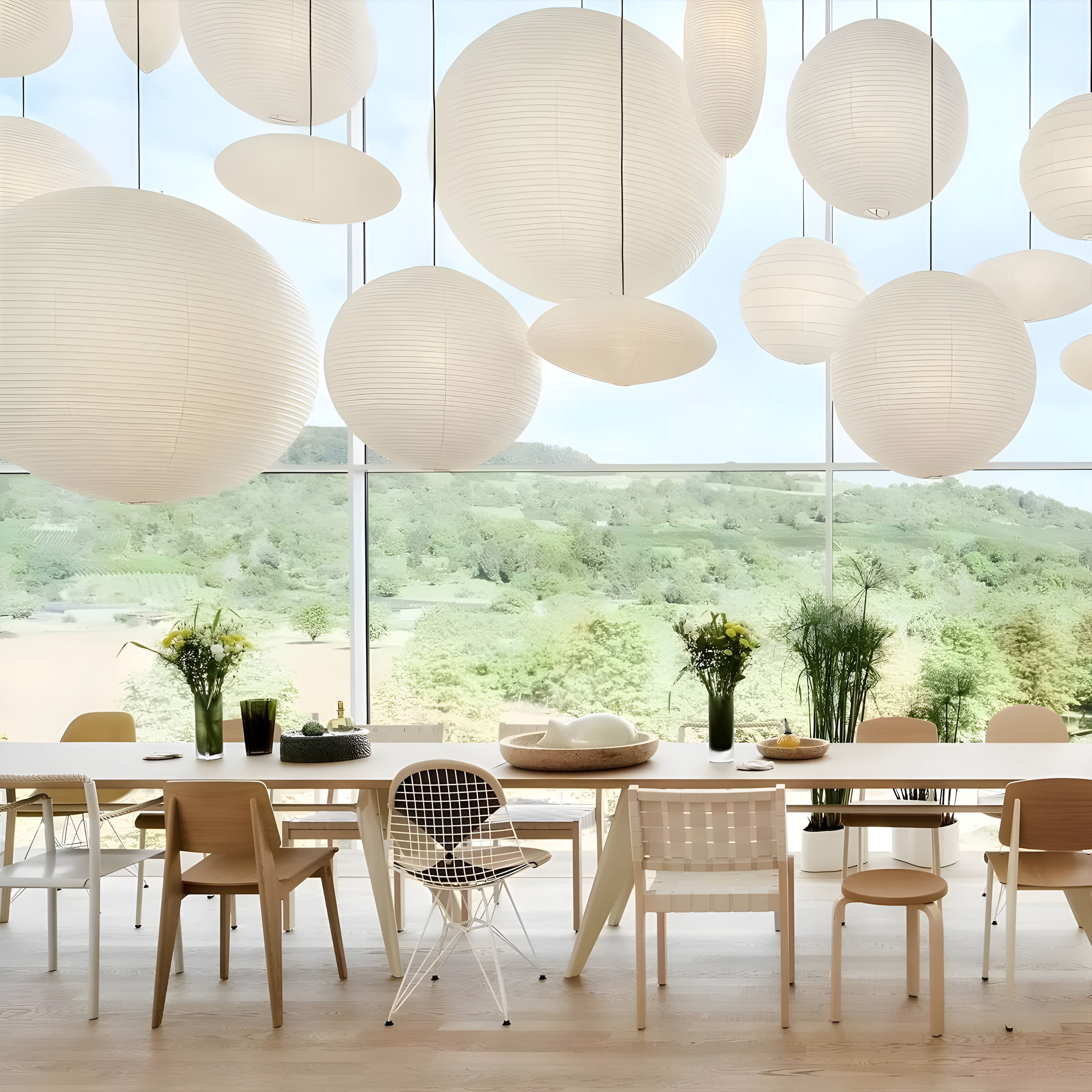 LumiSphere – Spherical Pendant Light Soft Minimal Ceiling Lamp