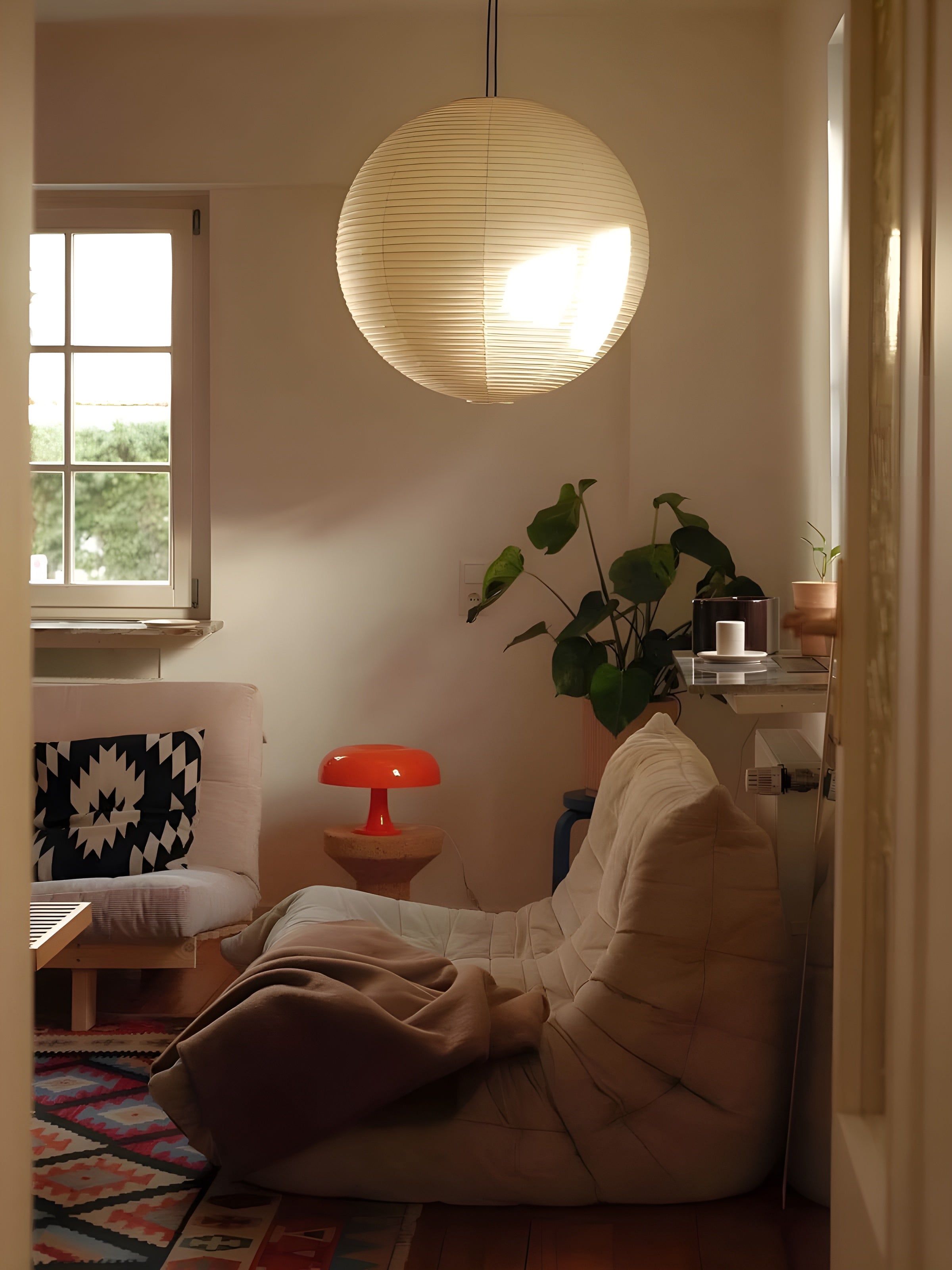 LumiSphere – Spherical Pendant Light Soft Minimal Ceiling Lamp