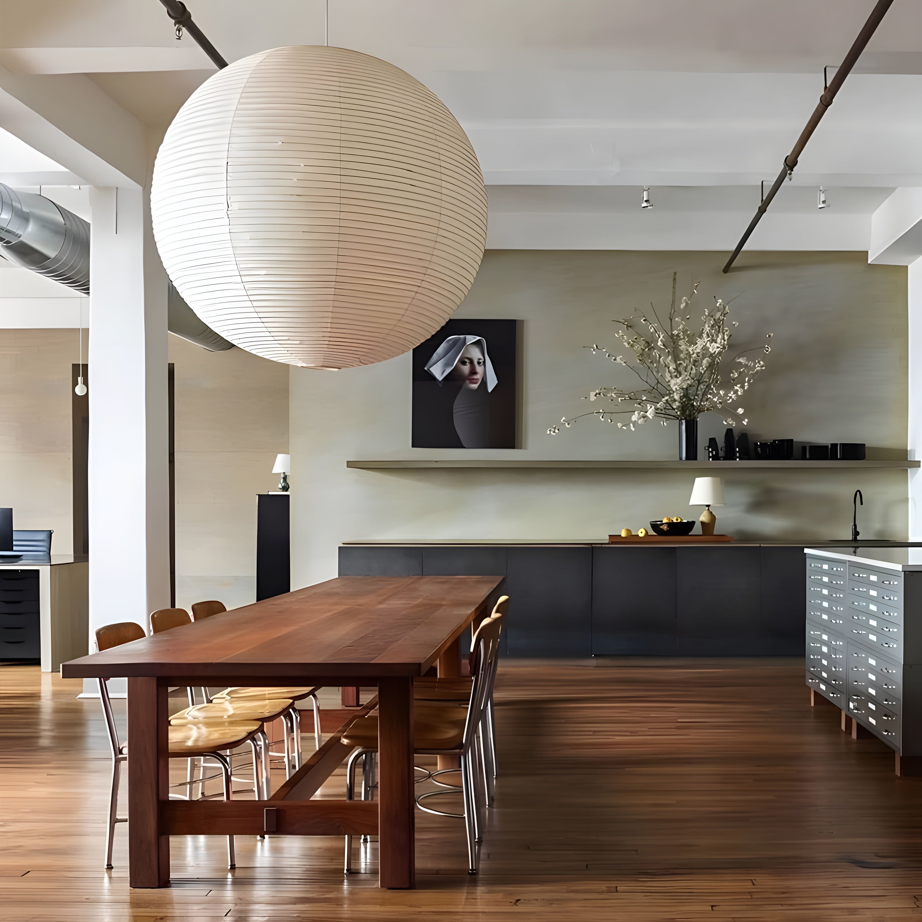 LumiSphere – Spherical Pendant Light Soft Minimal Ceiling Lamp