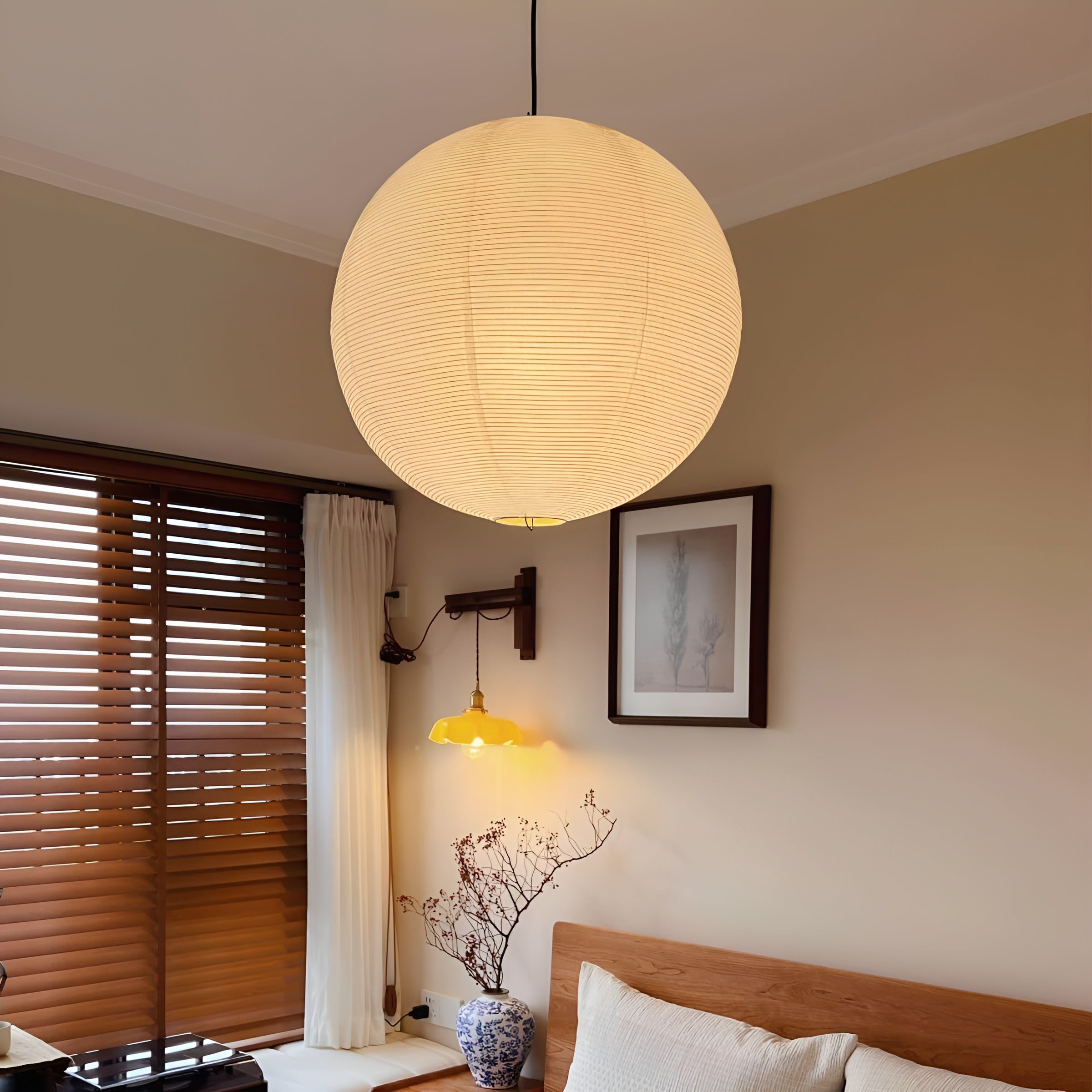 LumiSphere – Spherical Pendant Light Soft Minimal Ceiling Lamp