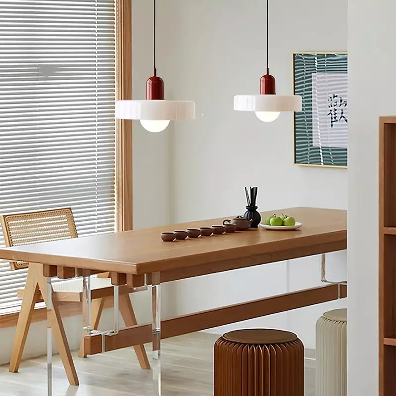 Radiant Bloom – Bauhaus Inspired Stained Glass Pendant Light