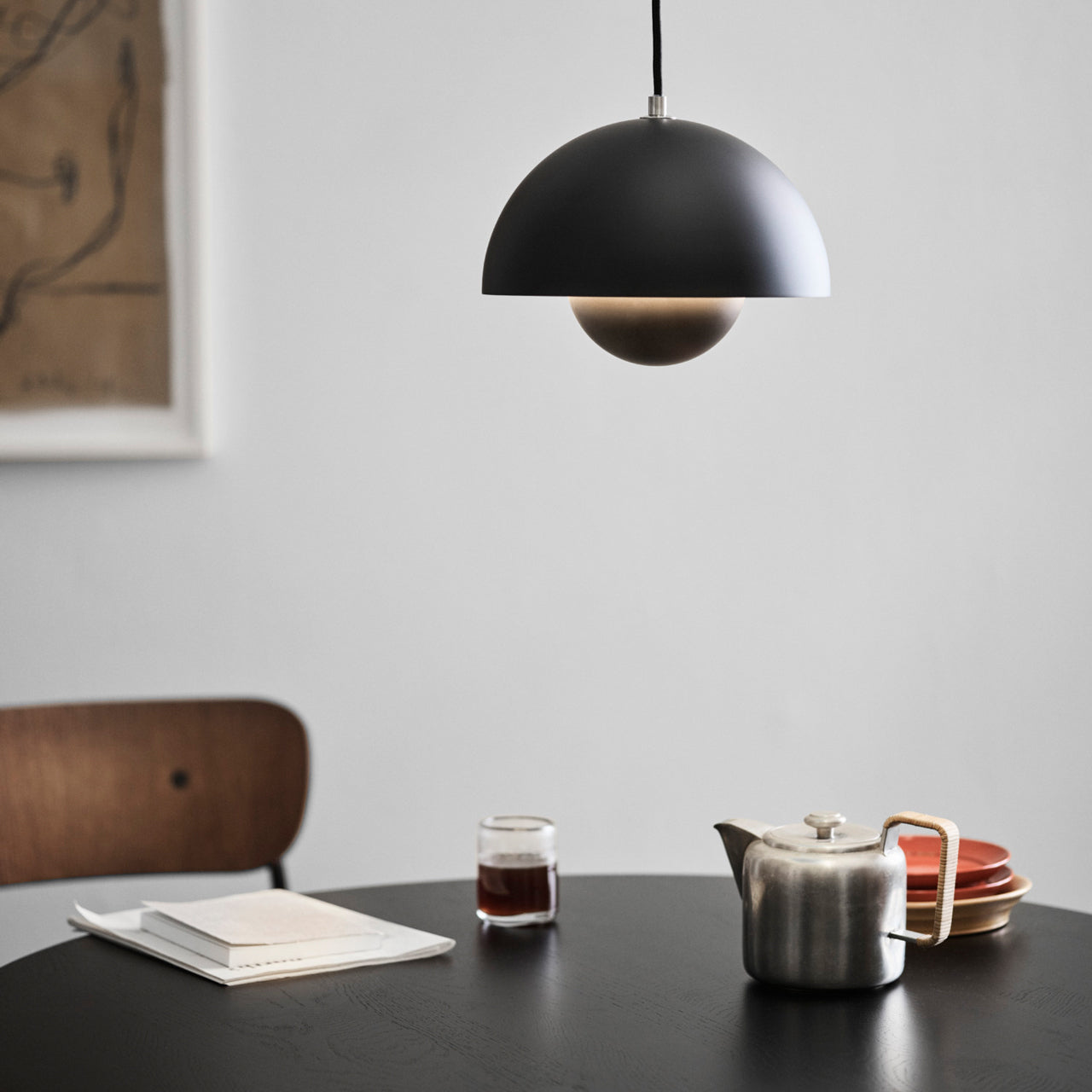 Prismalux - Half-round pendant lamp with warm LED light