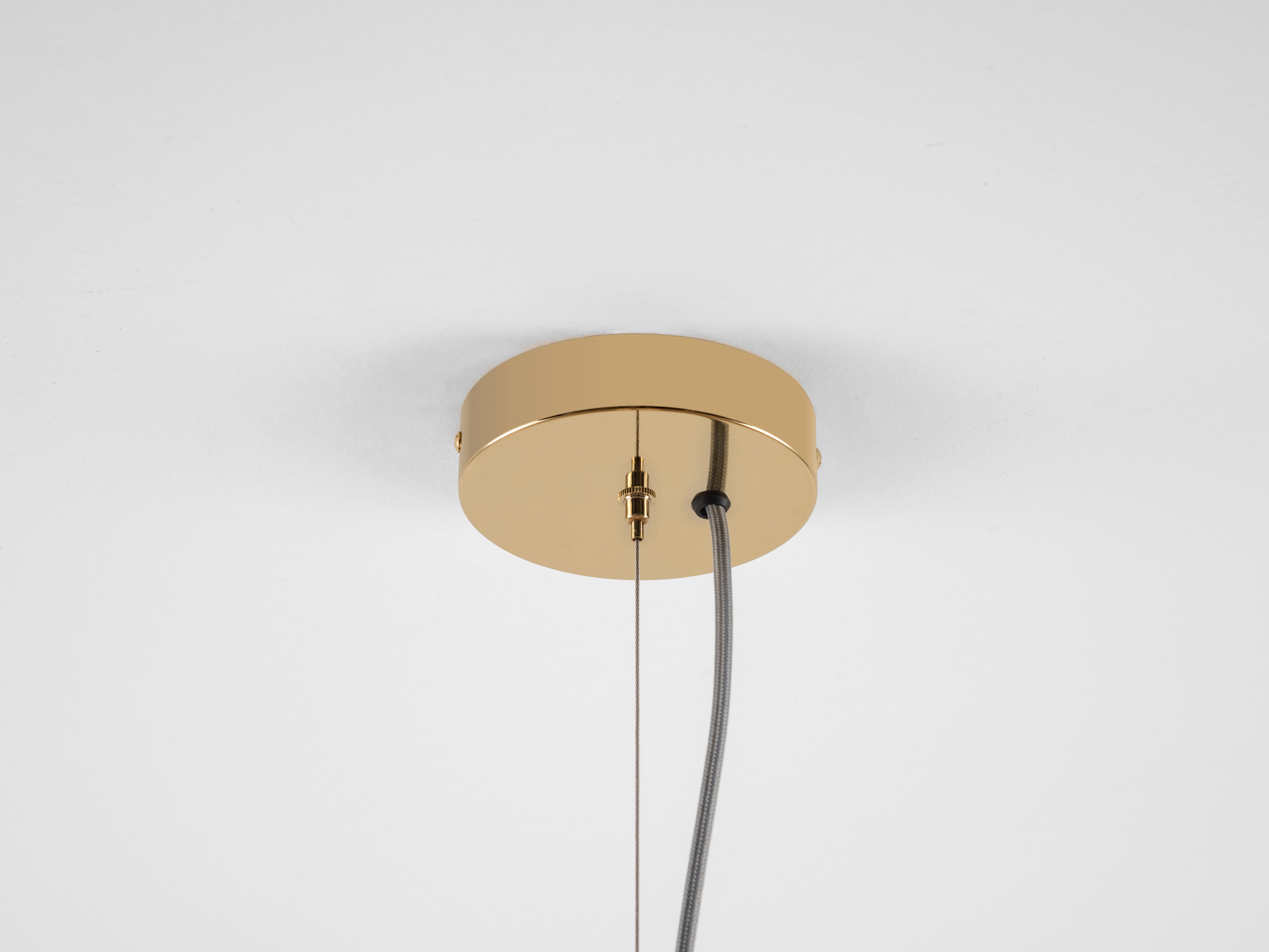 AureloCage – Brass Cage Ceiling Light with Opal Glass Shade