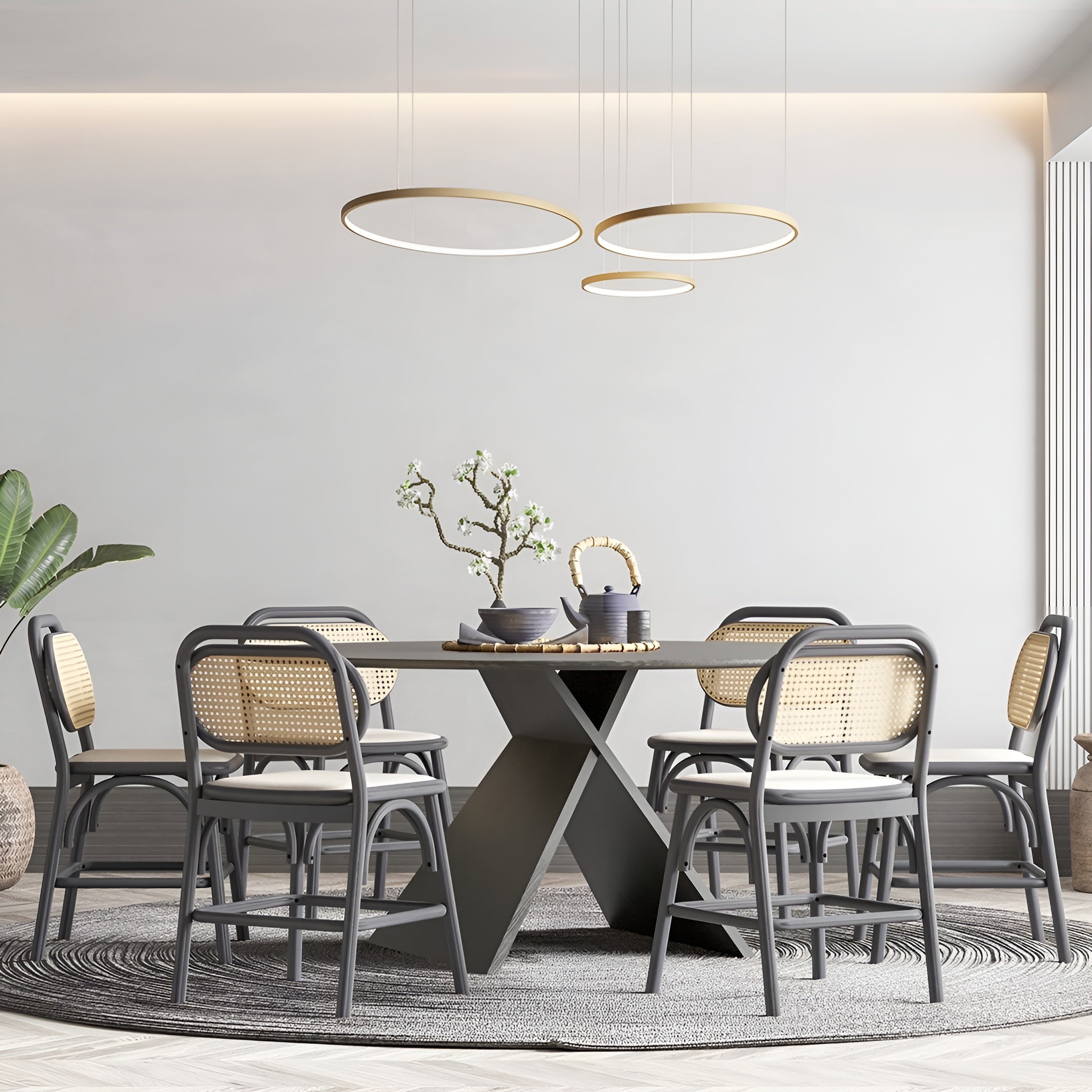 HaloForma – Modern LED Ring Pendant Light with Adjustable Dimming
