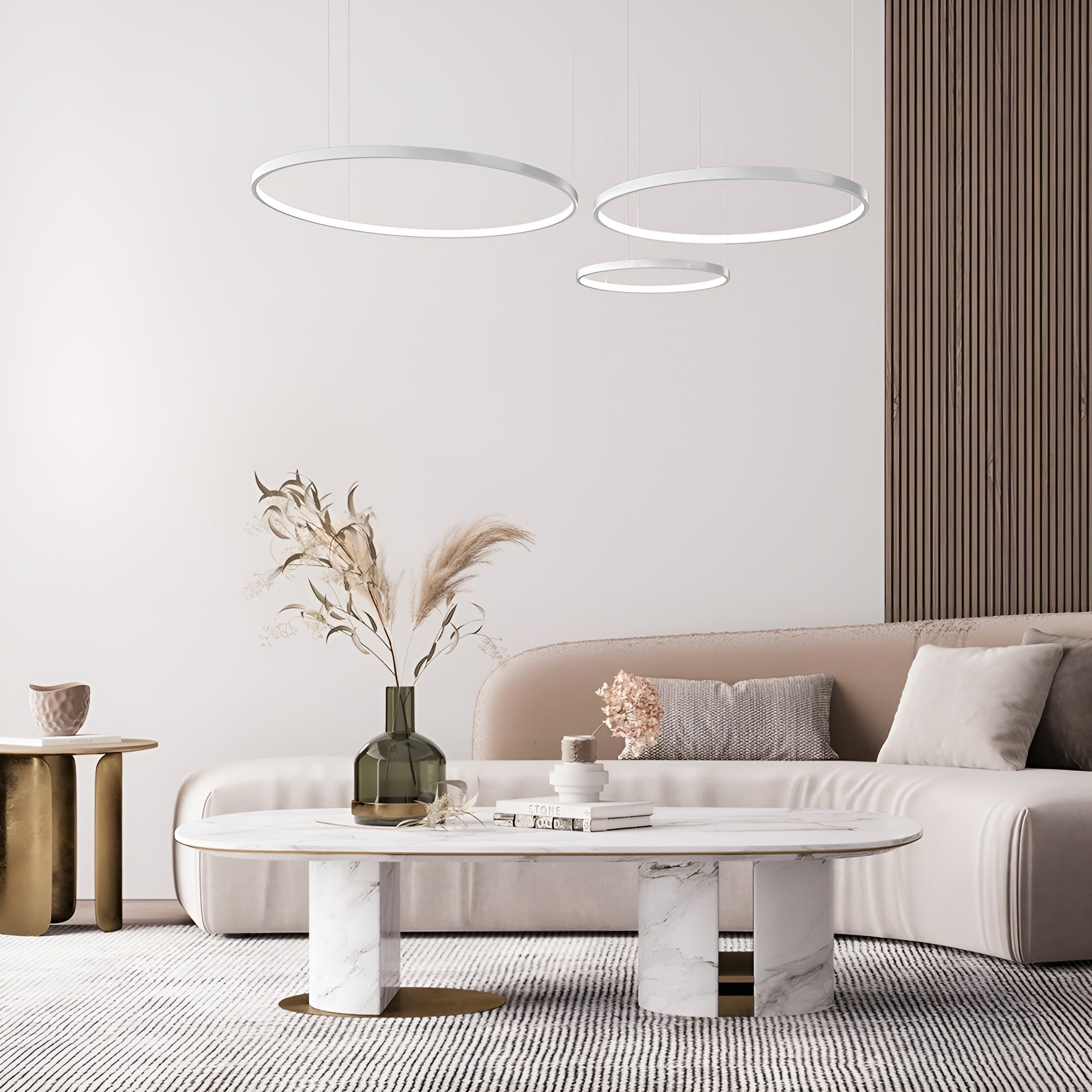 HaloForma – Modern LED Ring Pendant Light with Adjustable Dimming