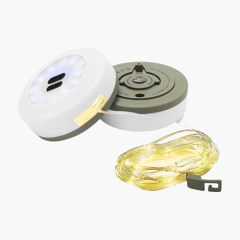 WanderBeam – Rechargeable waterproof LED string light with touch control for outdoor & Indoor use