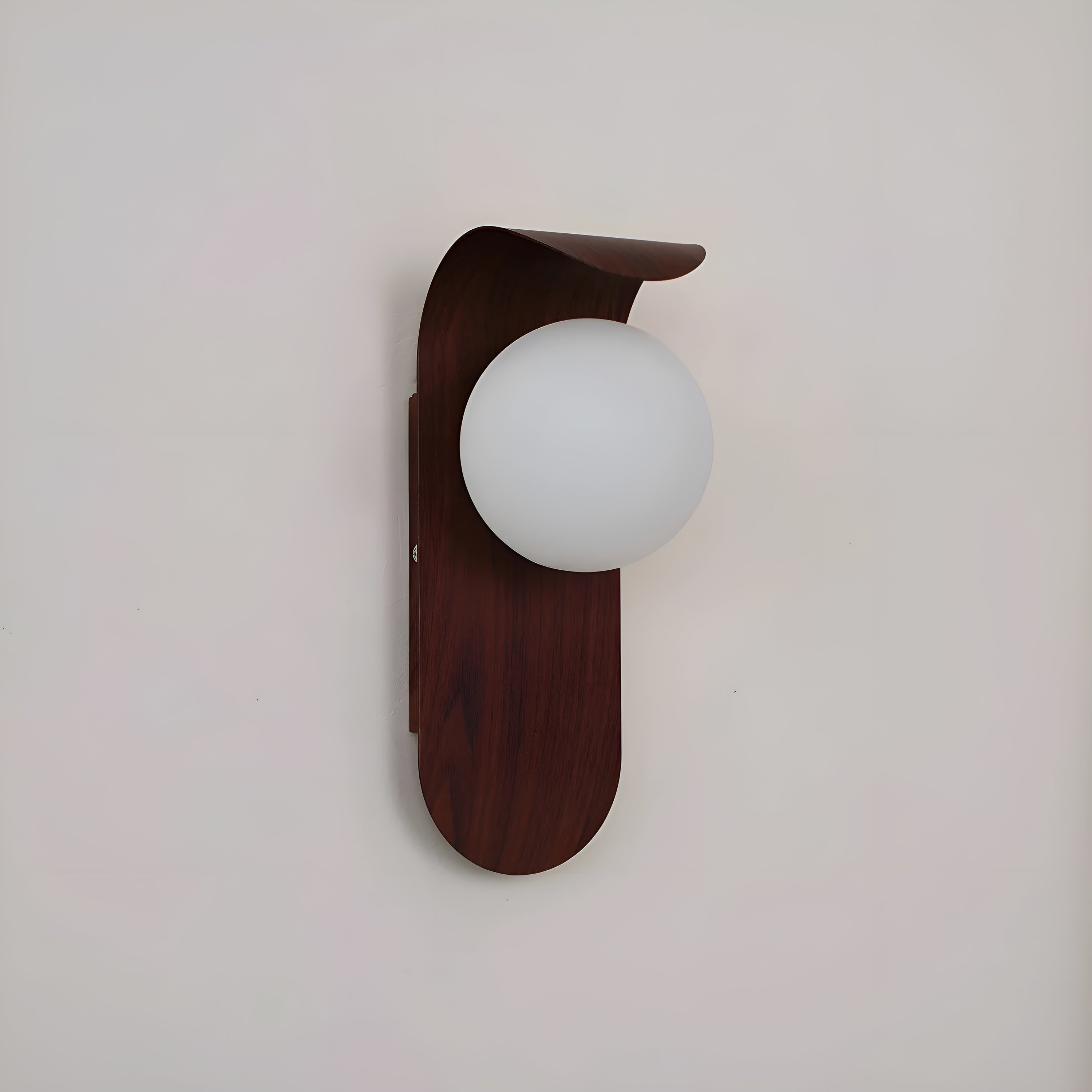 Lunora – Nordic LED Carlyle Wall Lamp with Frosted Globe & Wood Finish