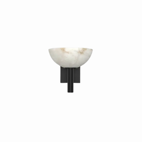 MarbleAura – Marble and copper wall lamp for living room or bedroom (G9 fitting)