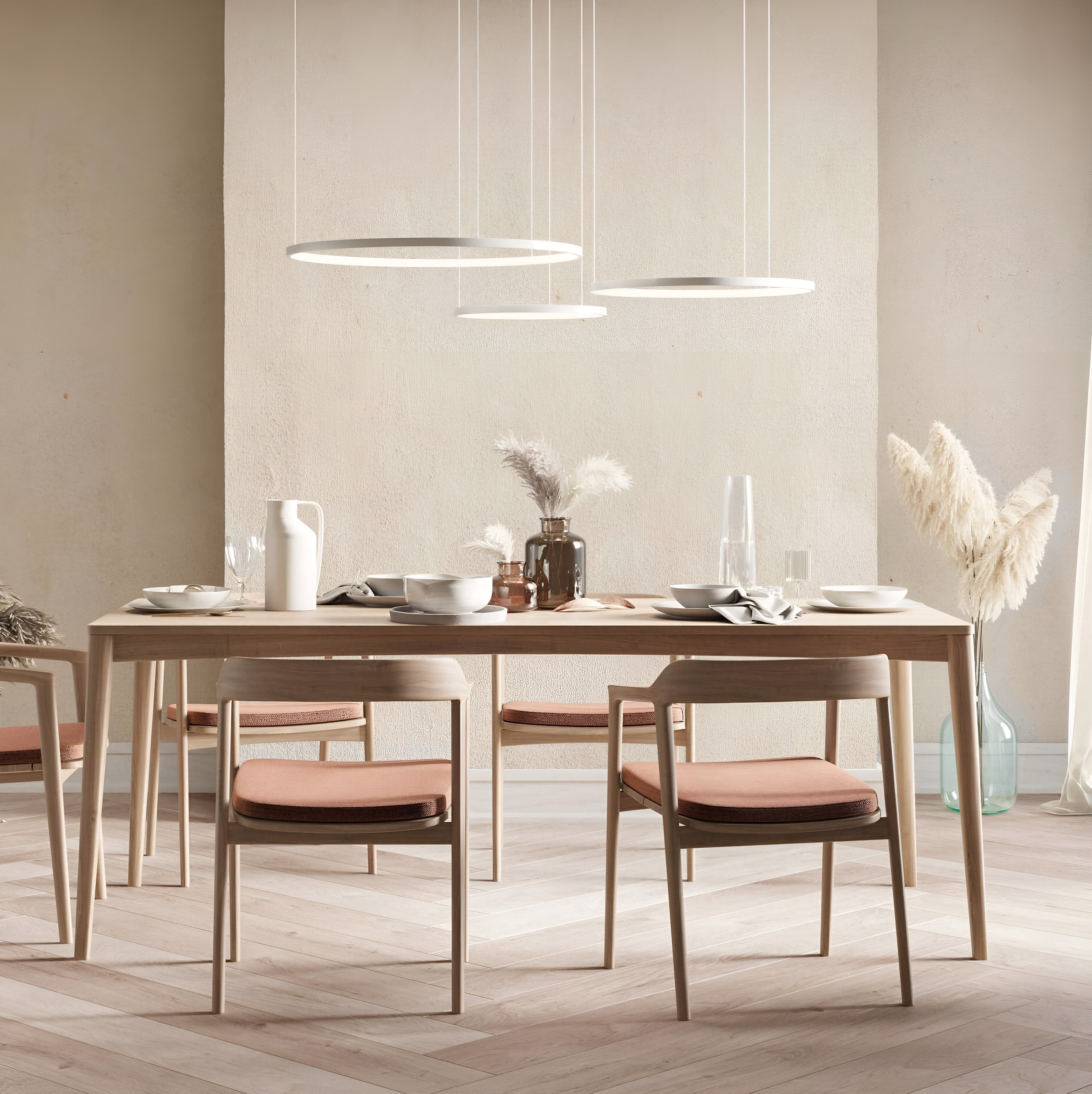 HaloForma – Modern LED Ring Pendant Light with Adjustable Dimming