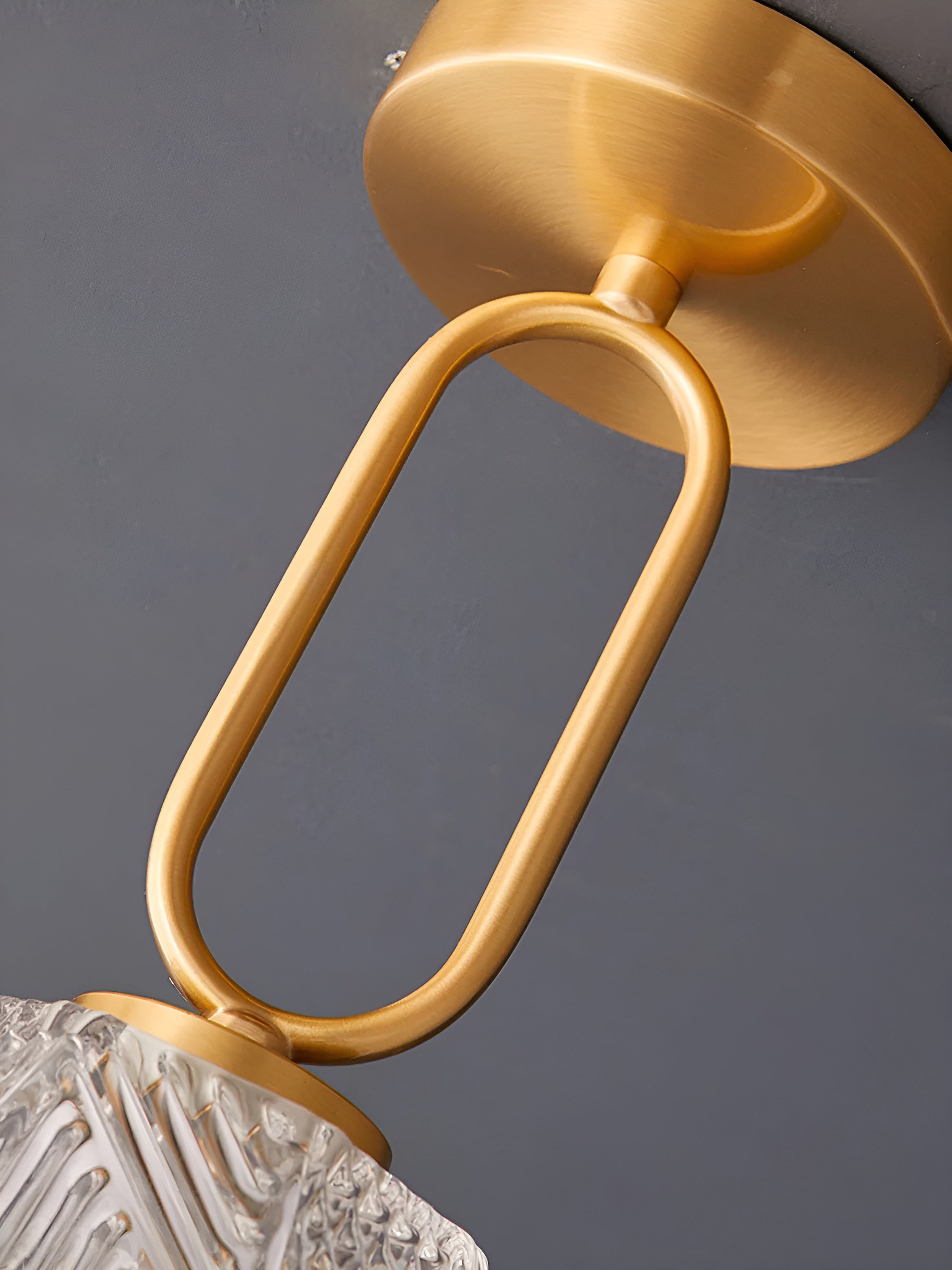 Lustraire – Diamond Cut Art Deco Ceiling Light with Elegant Brass Fixture