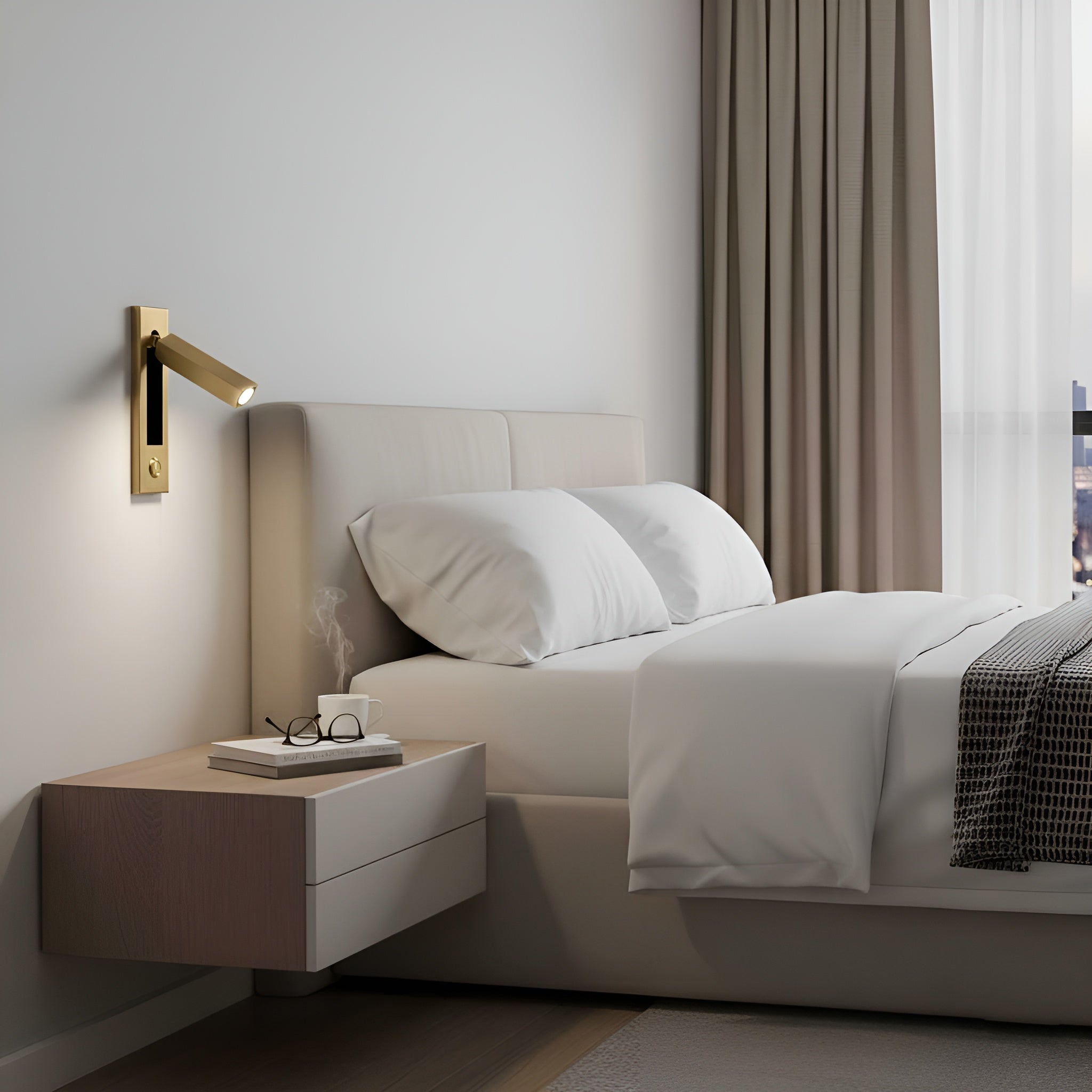 Lumiva – Embedded Bedside Sconce Minimalist Adjustable Wall Light