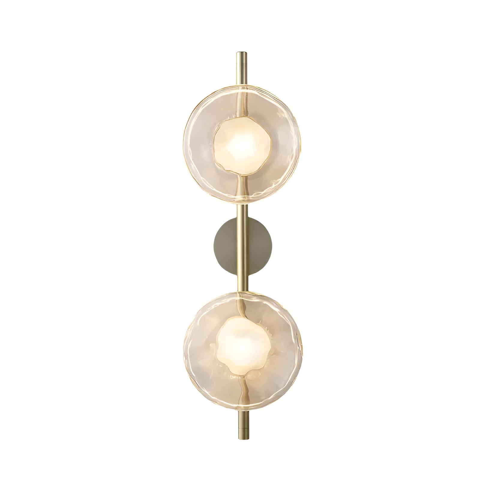 CetoWave – Glass Wall Lamp Nordic Sculptural LED Light for Bedroom Living Room Hallway in Black or Gold with Clear Smoky or Opal Glass