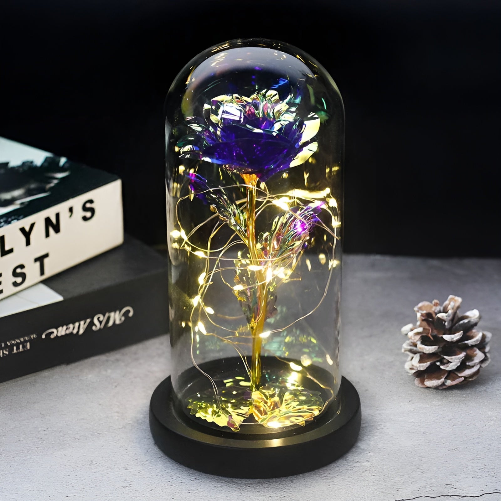RoseGloria – Eternal LED Rose in Glass Dome Romantic Gift Decor