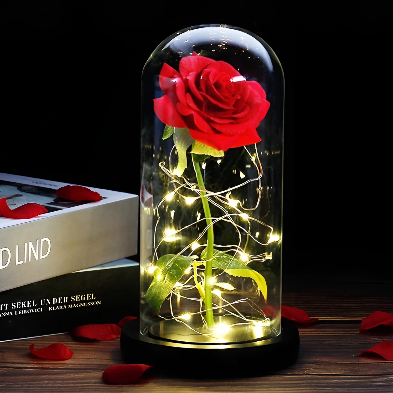 RoseGloria – Eternal LED Rose in Glass Dome Romantic Gift Decor