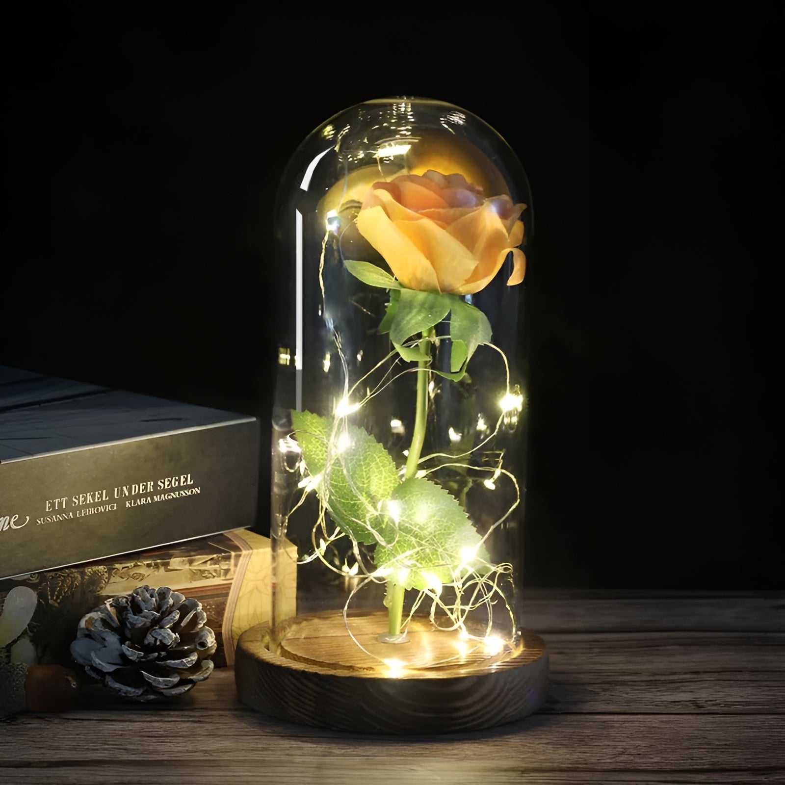 RoseGloria – Eternal LED Rose in Glass Dome Romantic Gift Decor