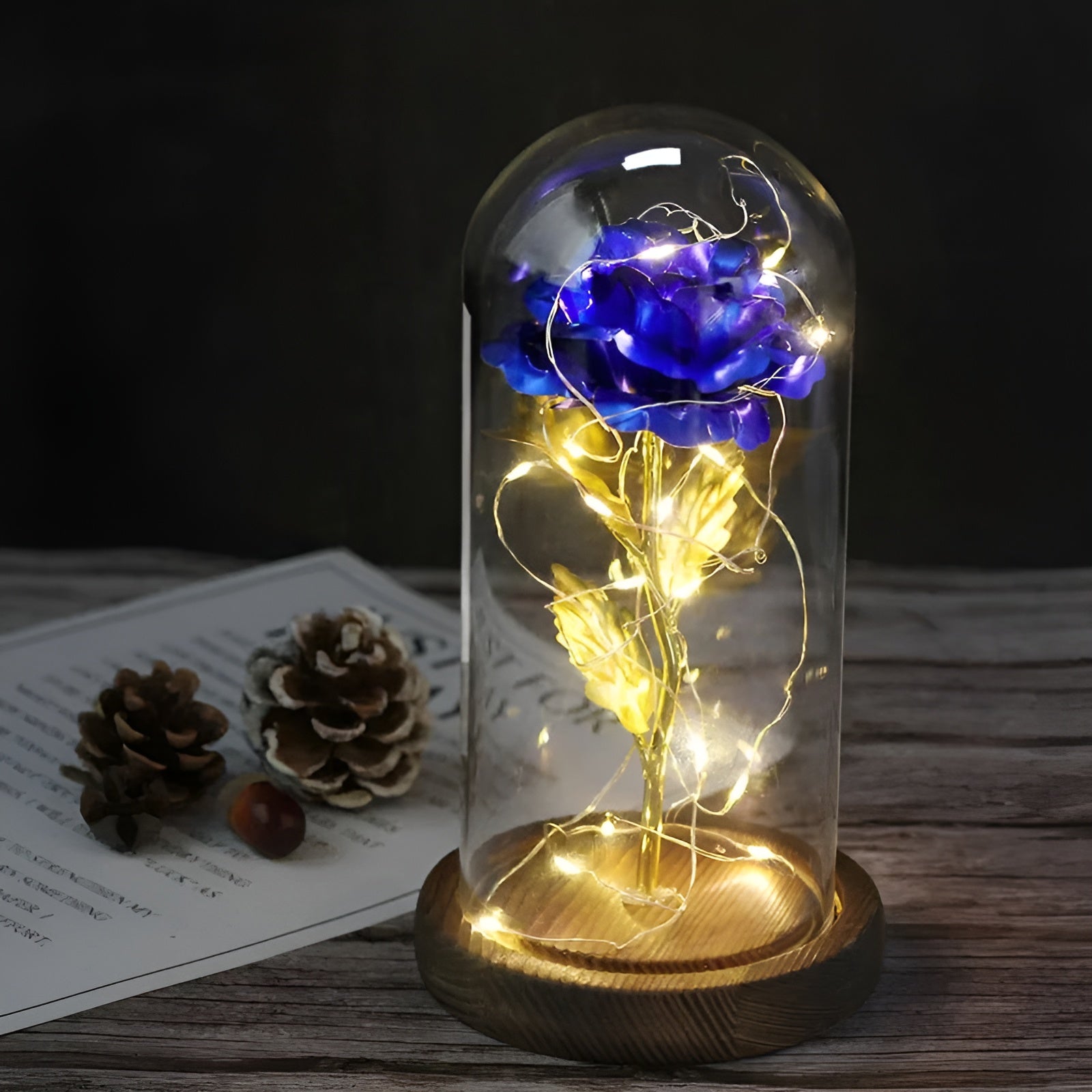 RoseGloria – Eternal LED Rose in Glass Dome Romantic Gift Decor