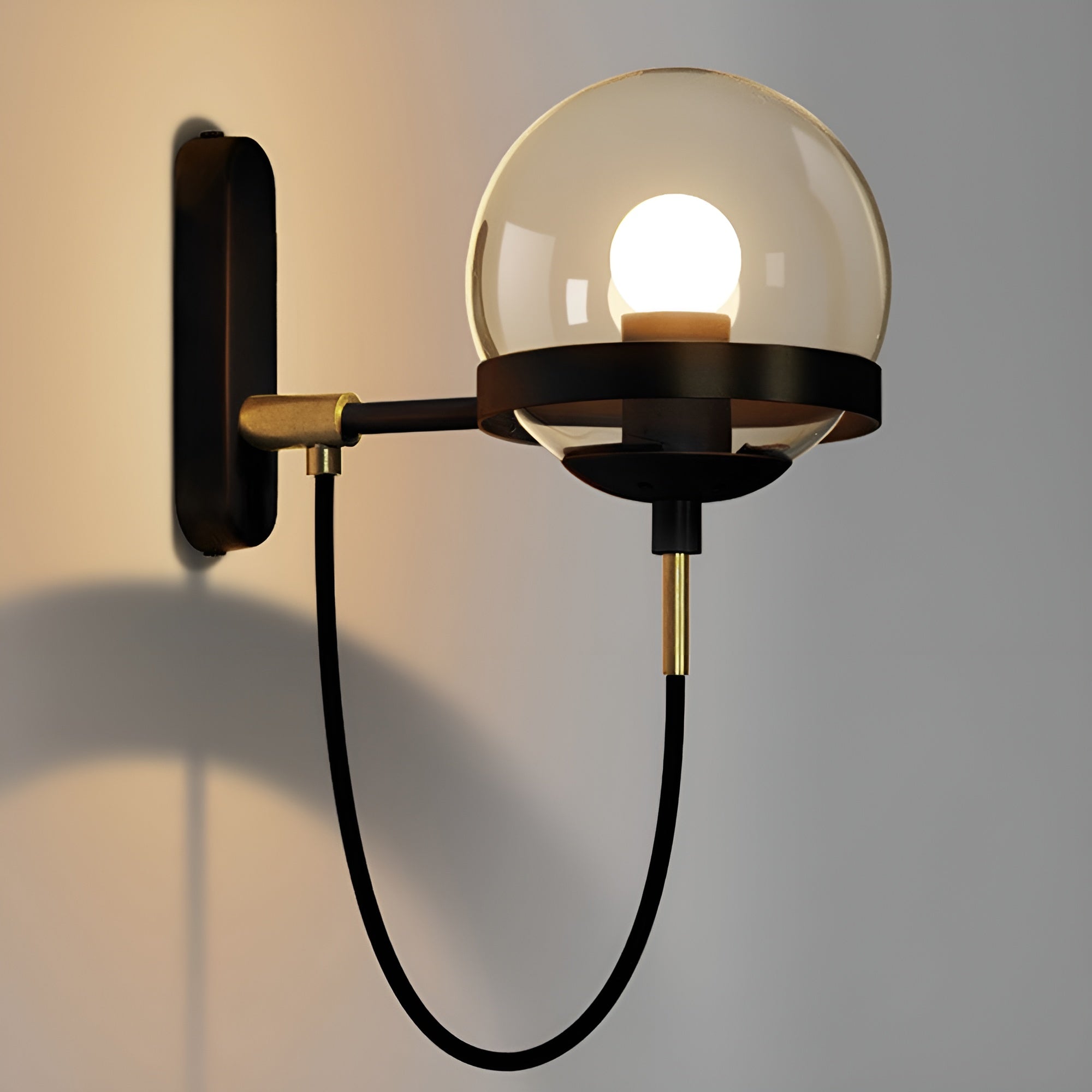 Arcluna – Wall Sconce with Modern Glass Globe Design for Warm Ambient Lighting