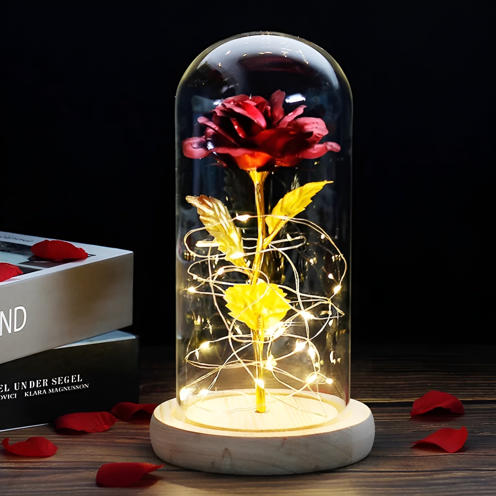 RoseGloria – Eternal LED Rose in Glass Dome Romantic Gift Decor