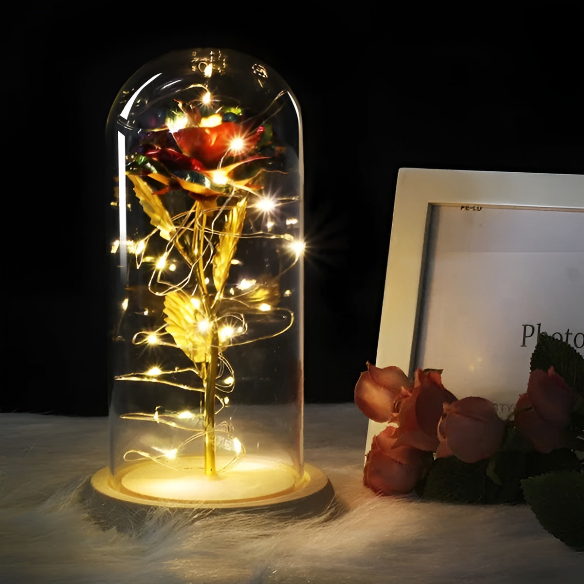 RoseGloria – Eternal LED Rose in Glass Dome Romantic Gift Decor