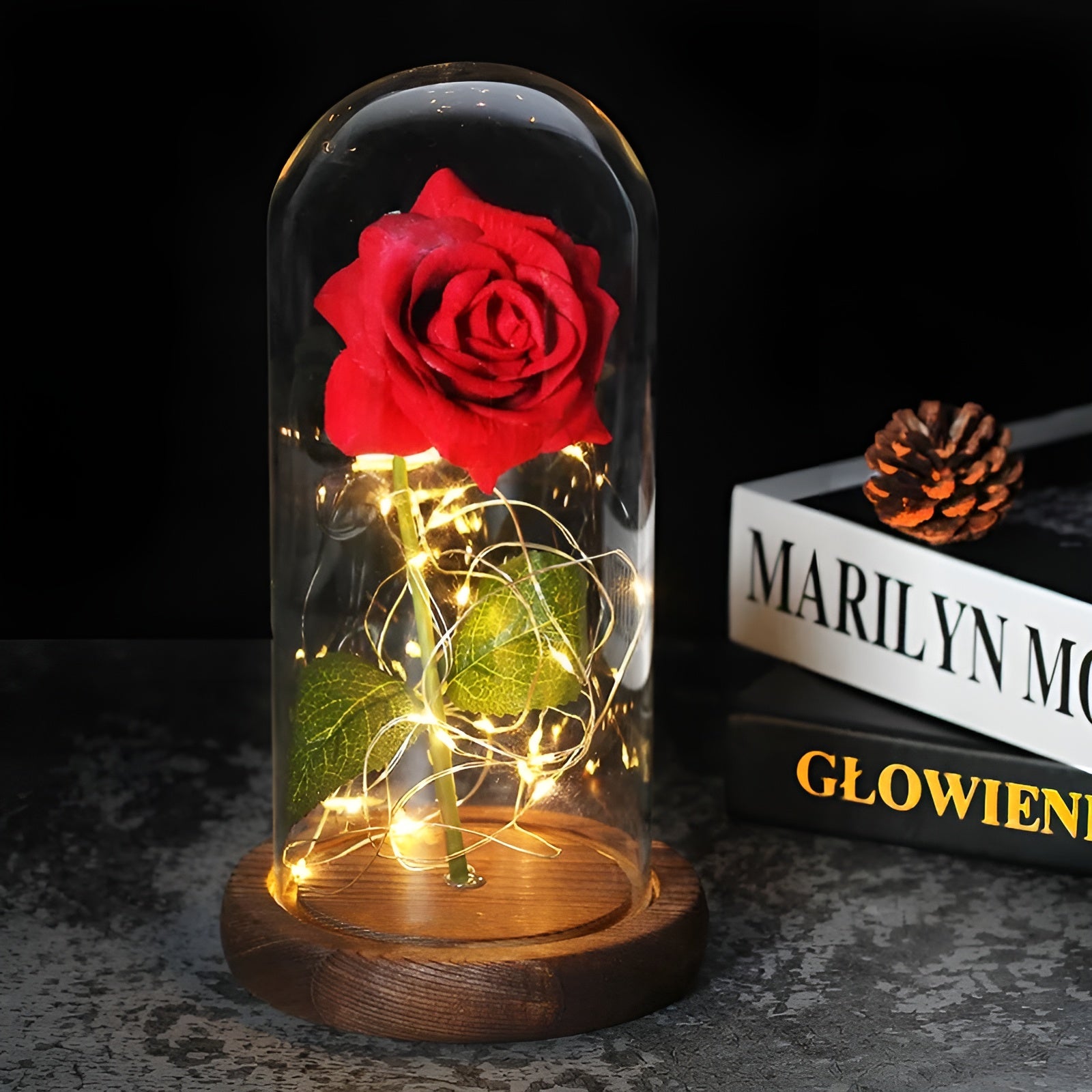 RoseGloria – Eternal LED Rose in Glass Dome Romantic Gift Decor