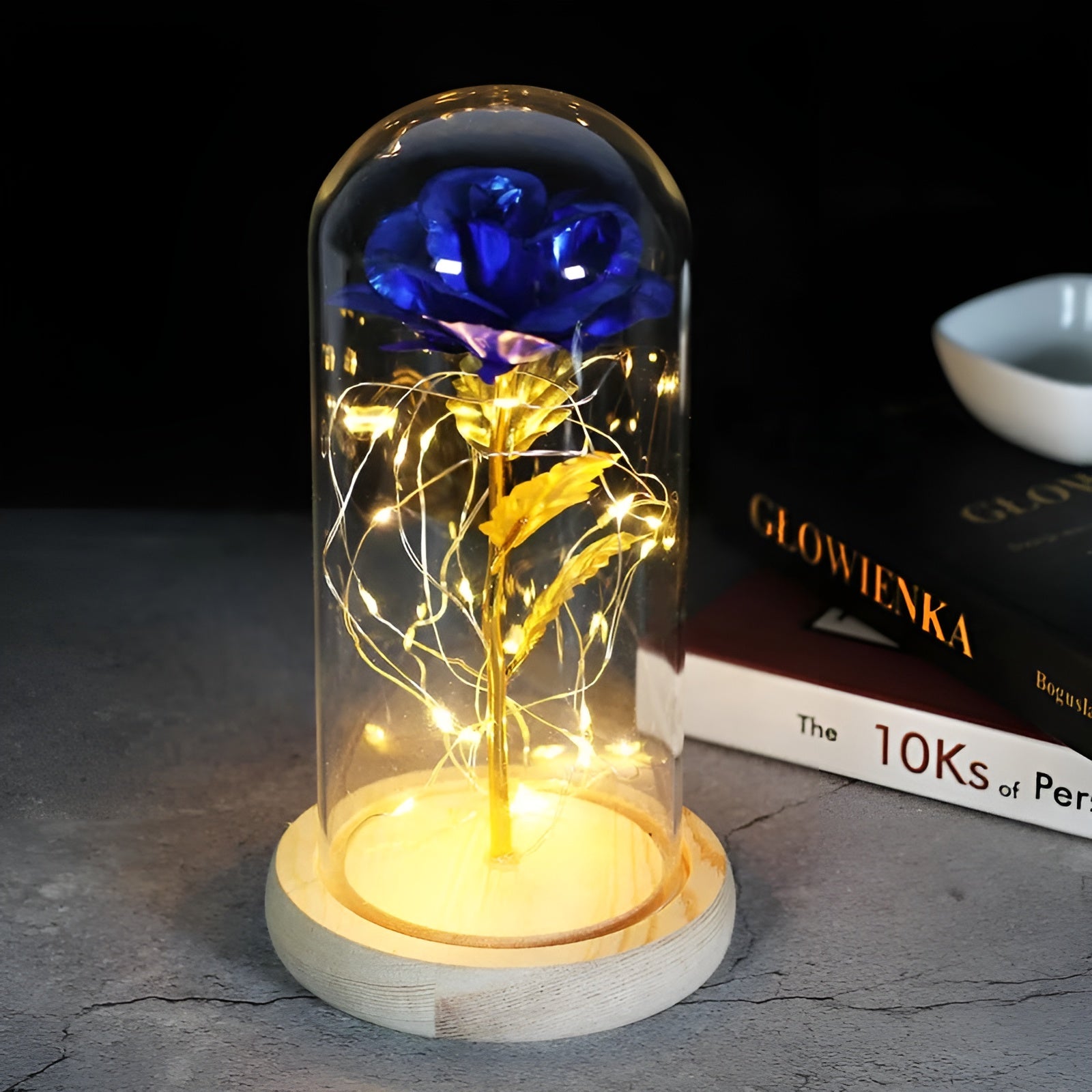 RoseGloria – Eternal LED Rose in Glass Dome Romantic Gift Decor