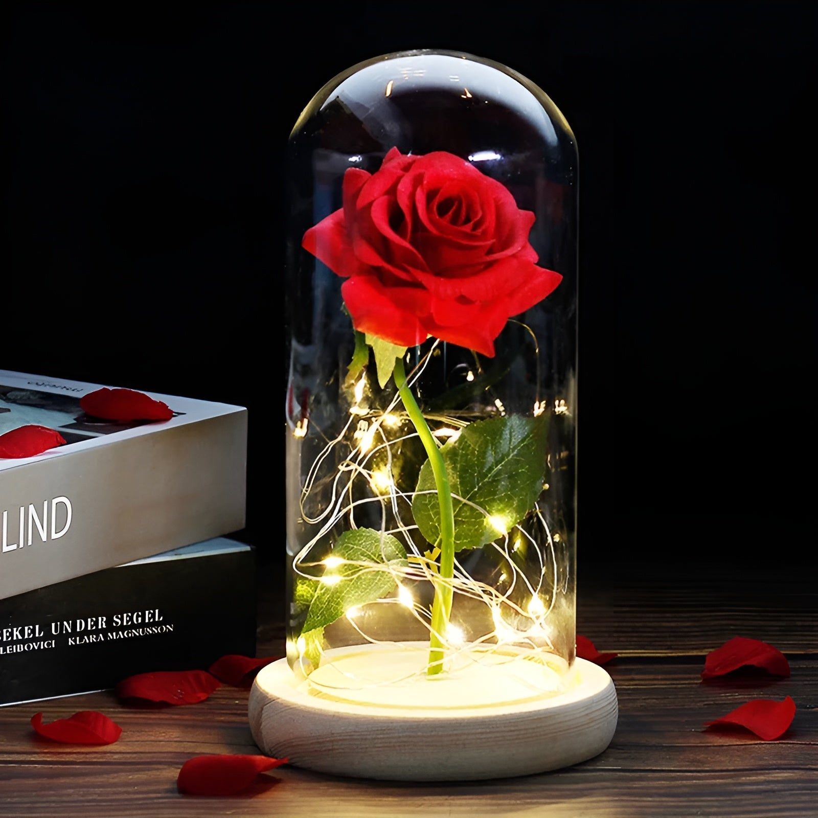 RoseGloria – Eternal LED Rose in Glass Dome Romantic Gift Decor