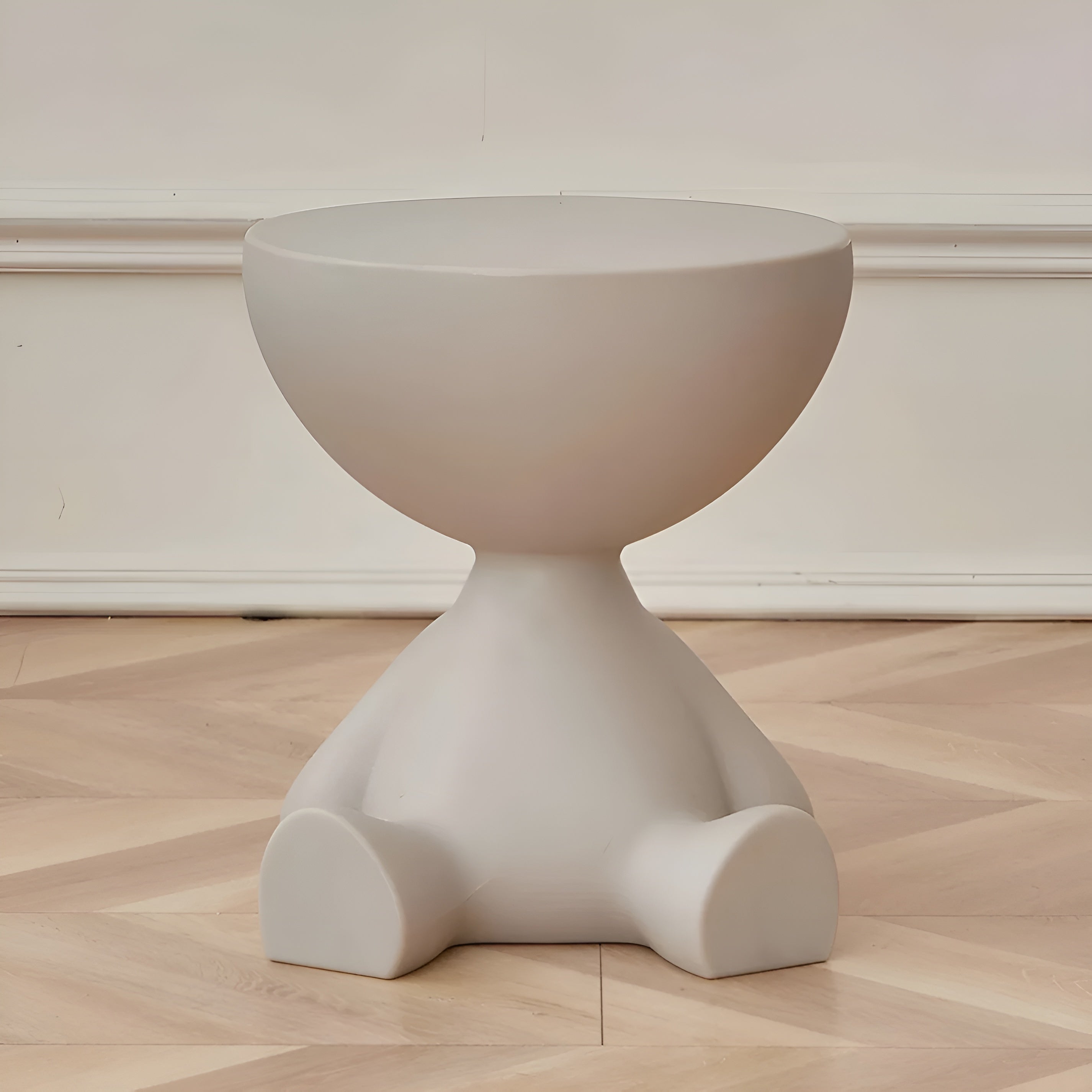 Lunaro – Minimalist Round Coffee Table Modern Small Side Table for Living Room or Bedroom