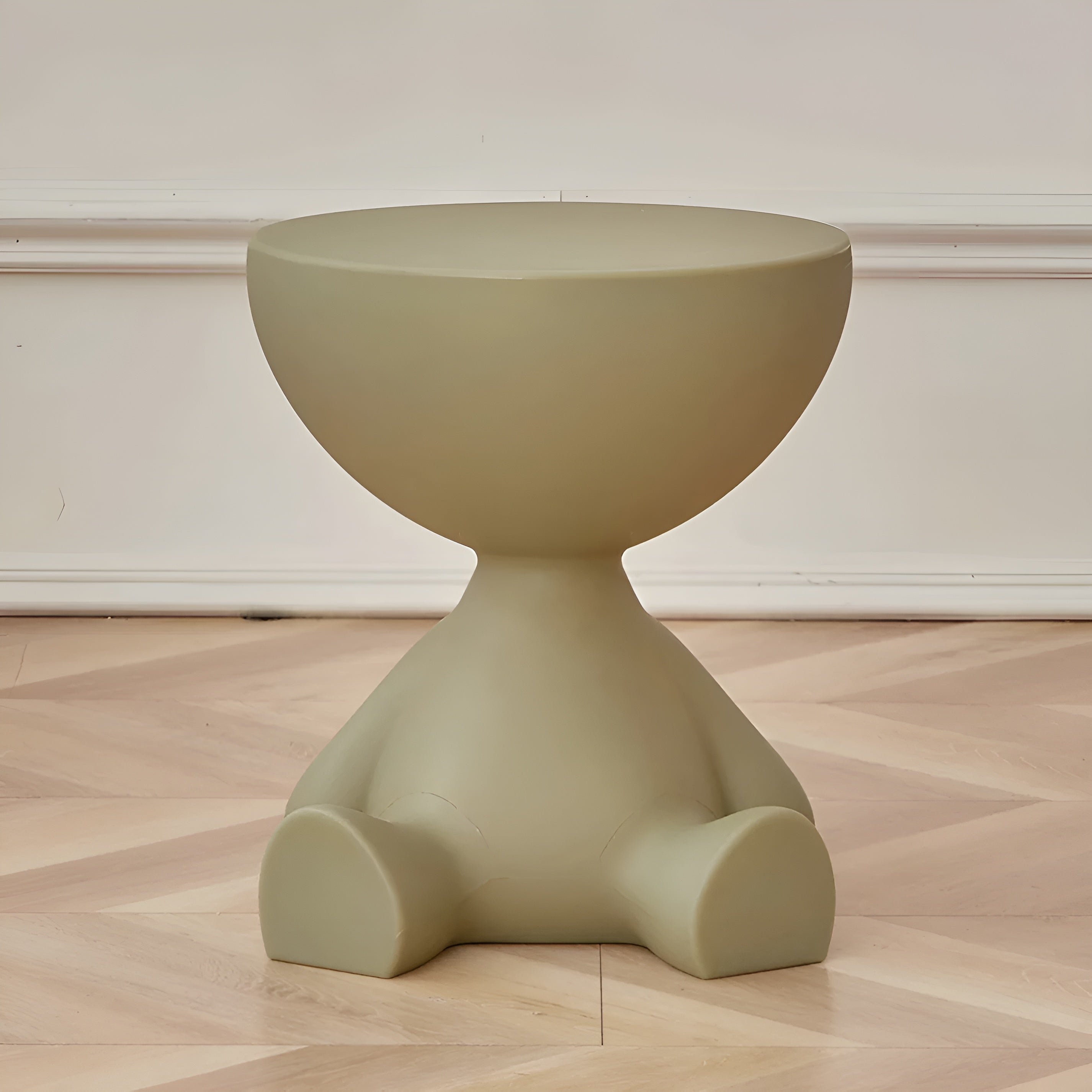 Lunaro – Minimalist Round Coffee Table Modern Small Side Table for Living Room or Bedroom